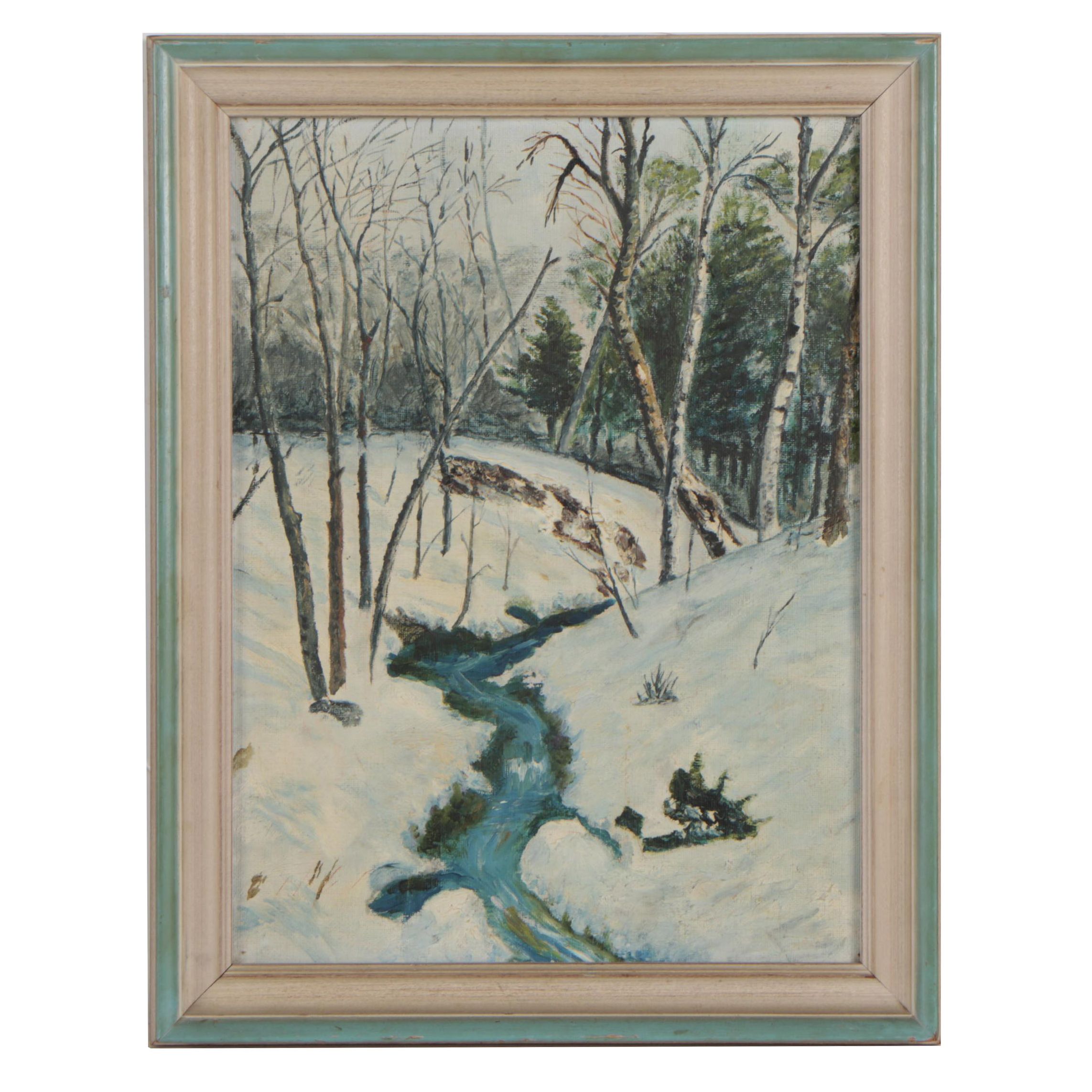 Late 20th Century Oil Painting Attributed to Rob Perry