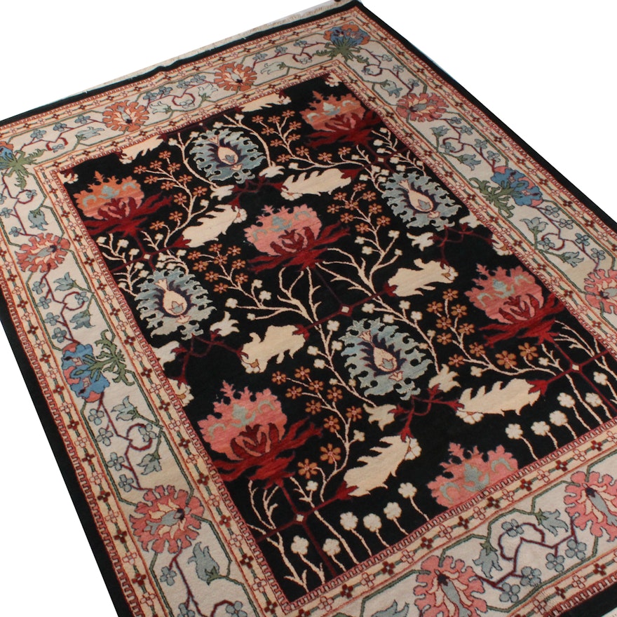 Hand-Knotted Fine Indo-Persian Sultanabad Rug