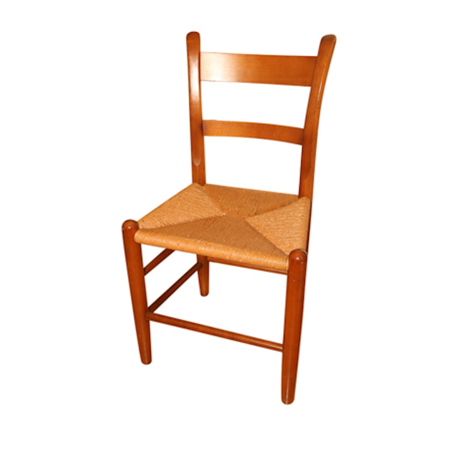 American Cherry Ladder Back Side Chair, 20th Century