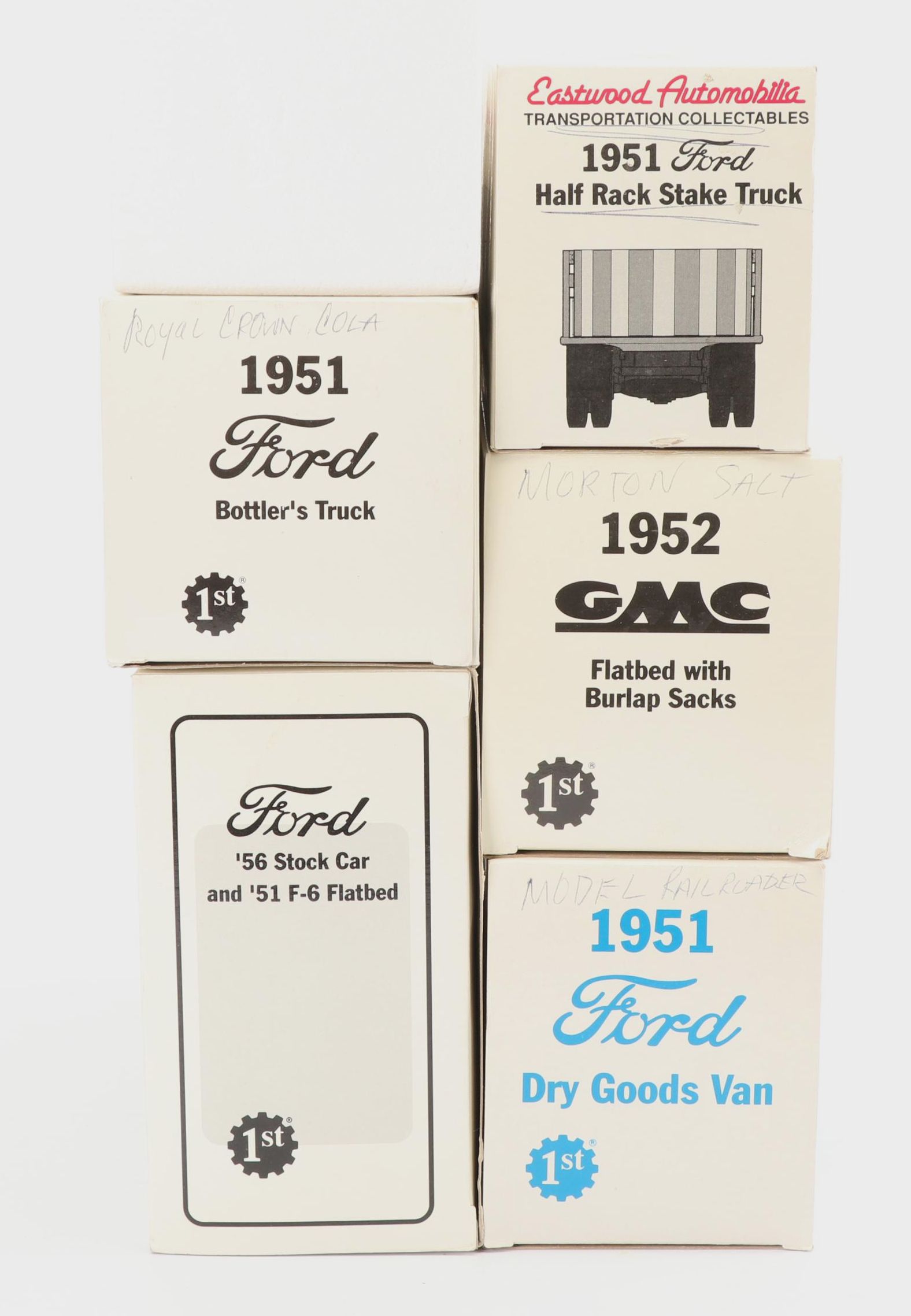 First Gear Die-Cast Metal Replica Ford and GMC Cars and Trucks, C. 1990s