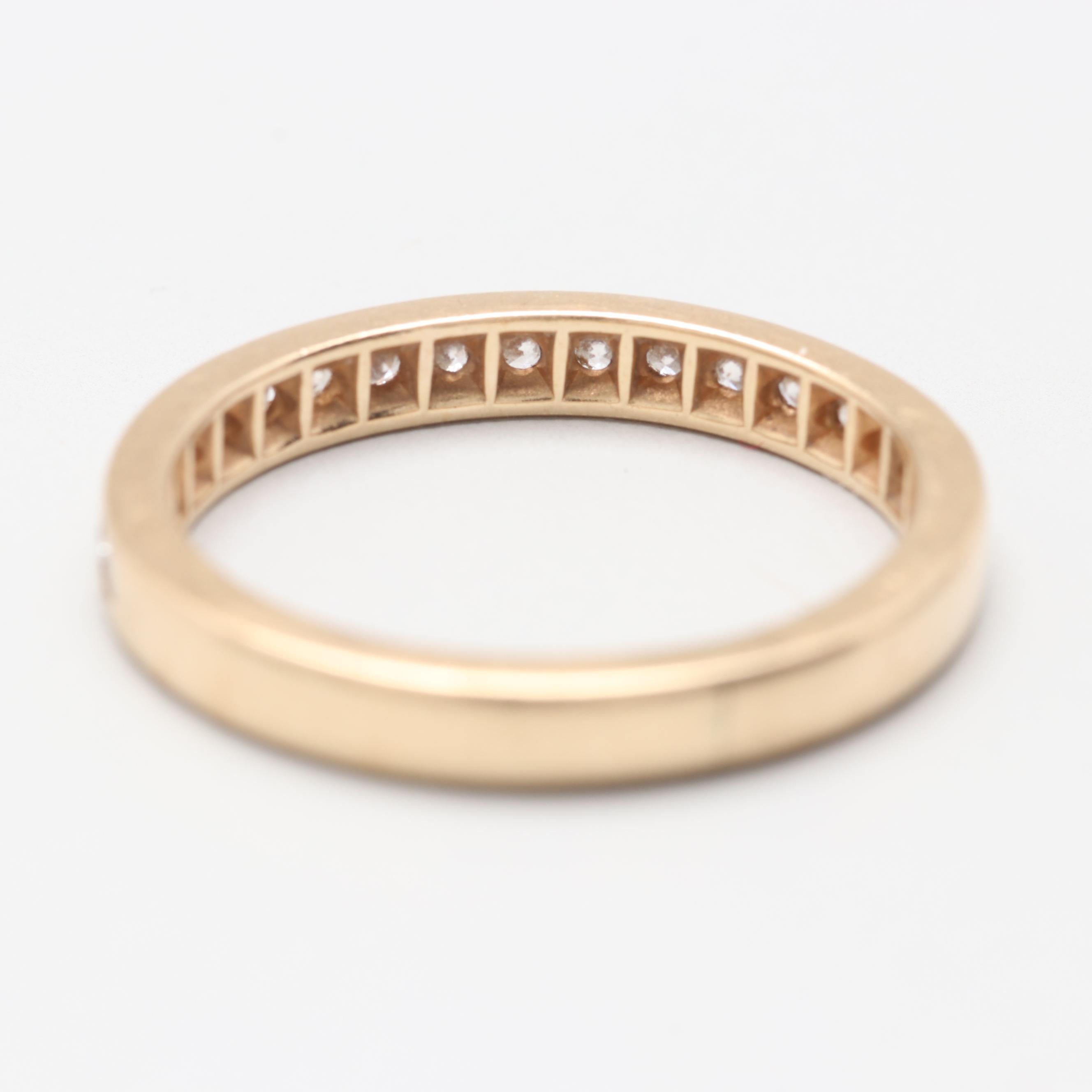 14K Yellow Gold Diamond Band