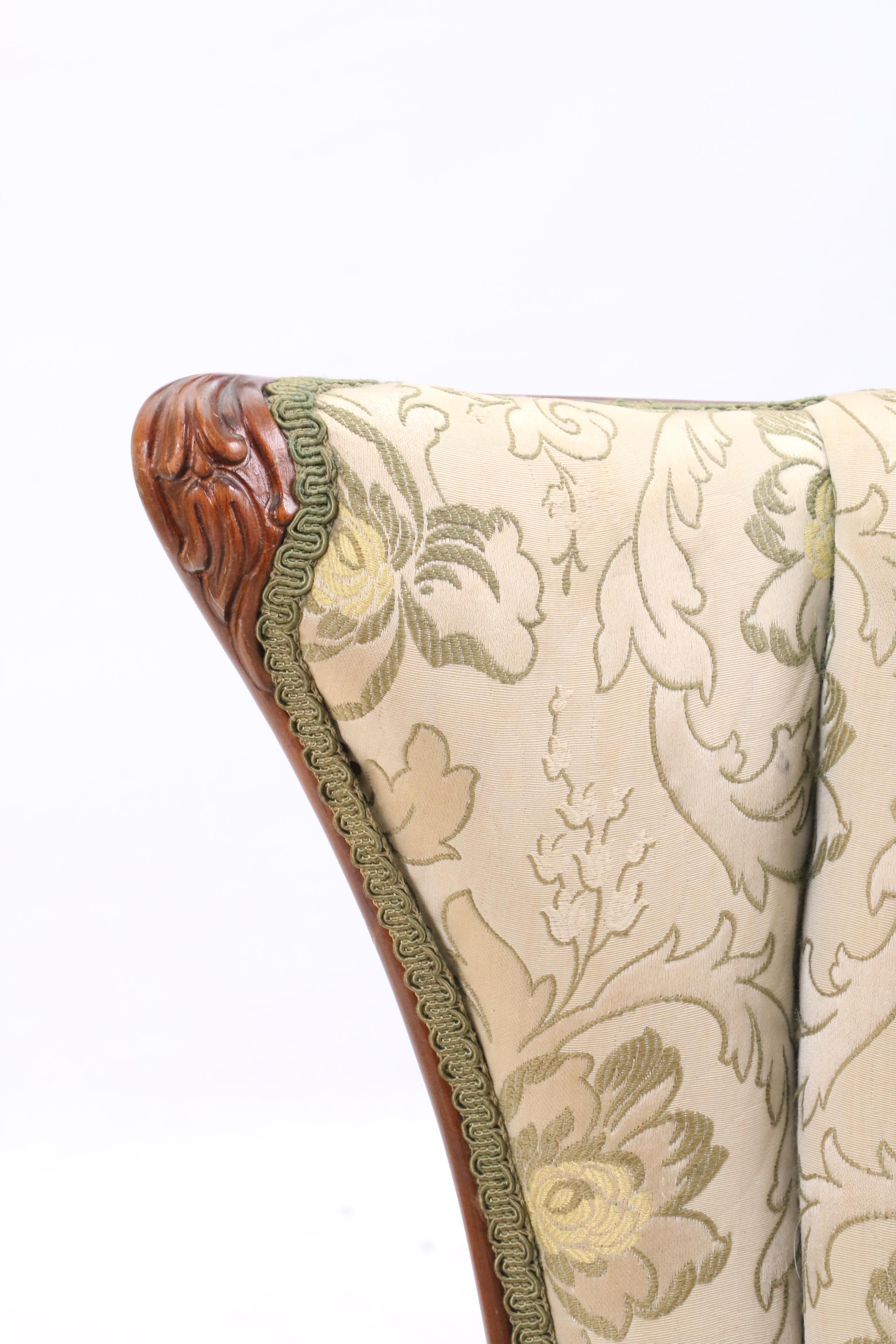 Upholstered Wing Back Arm Chair by Golden's Furniture