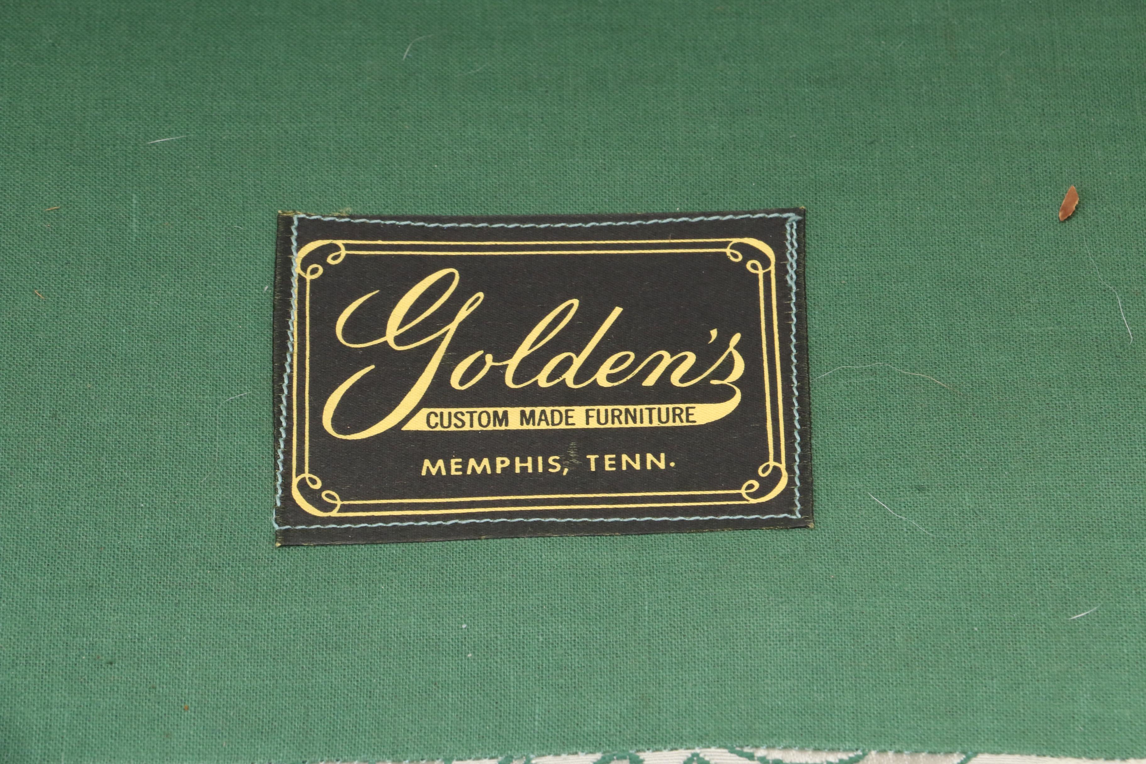 Upholstered Wing Back Arm Chair by Golden's Furniture