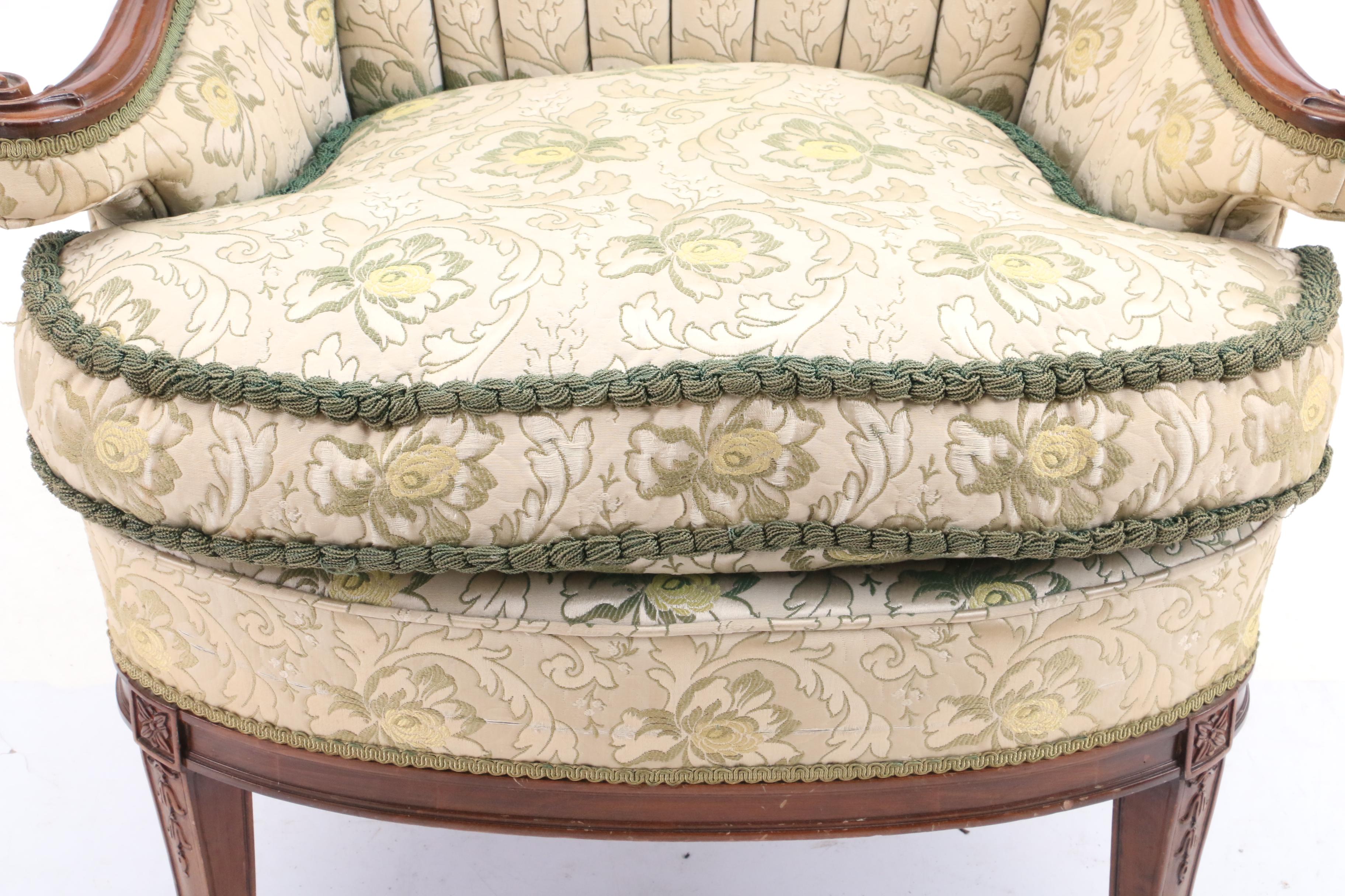 Upholstered Wing Back Arm Chair by Golden's Furniture