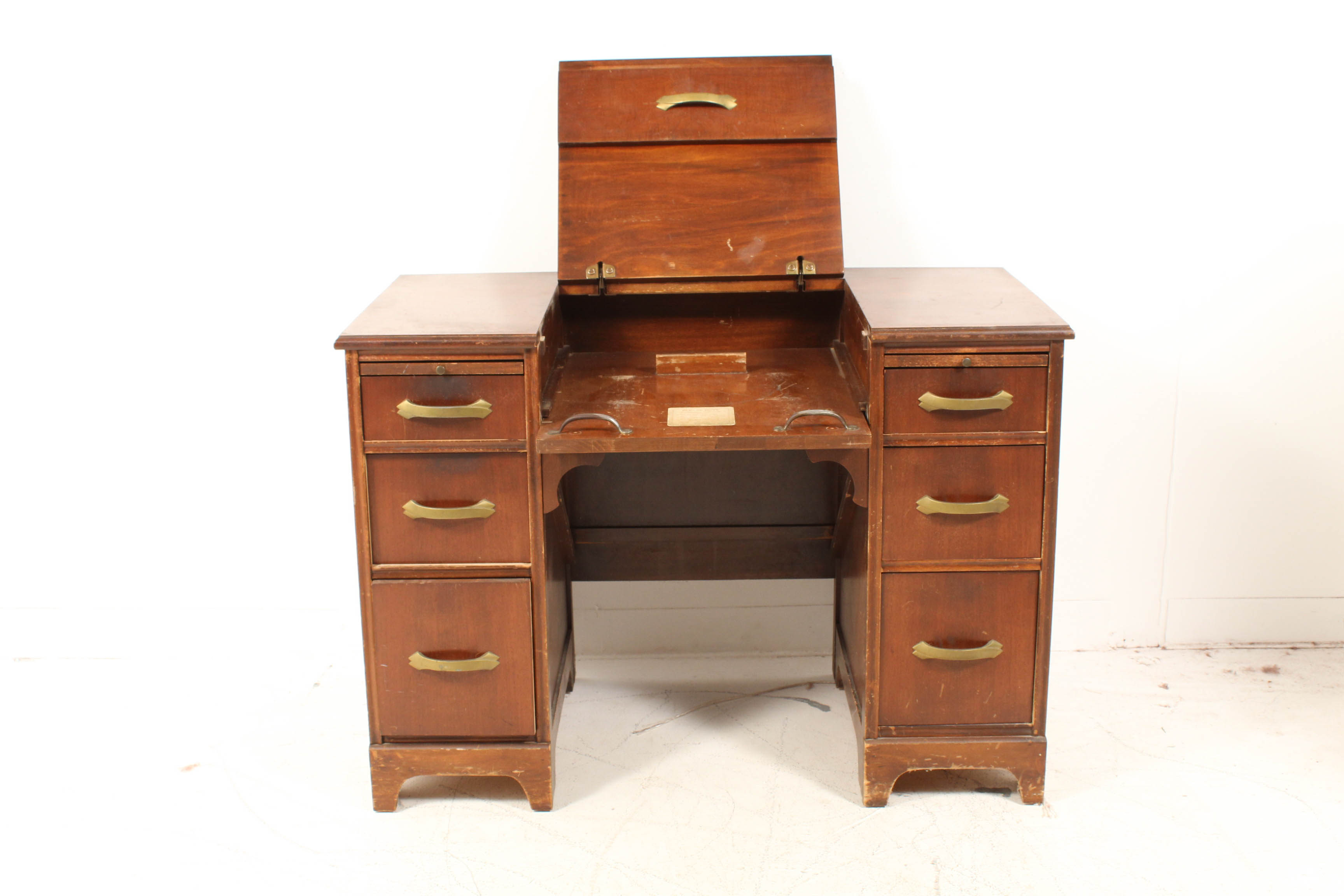 Walnut Veneer Typewriter Desk