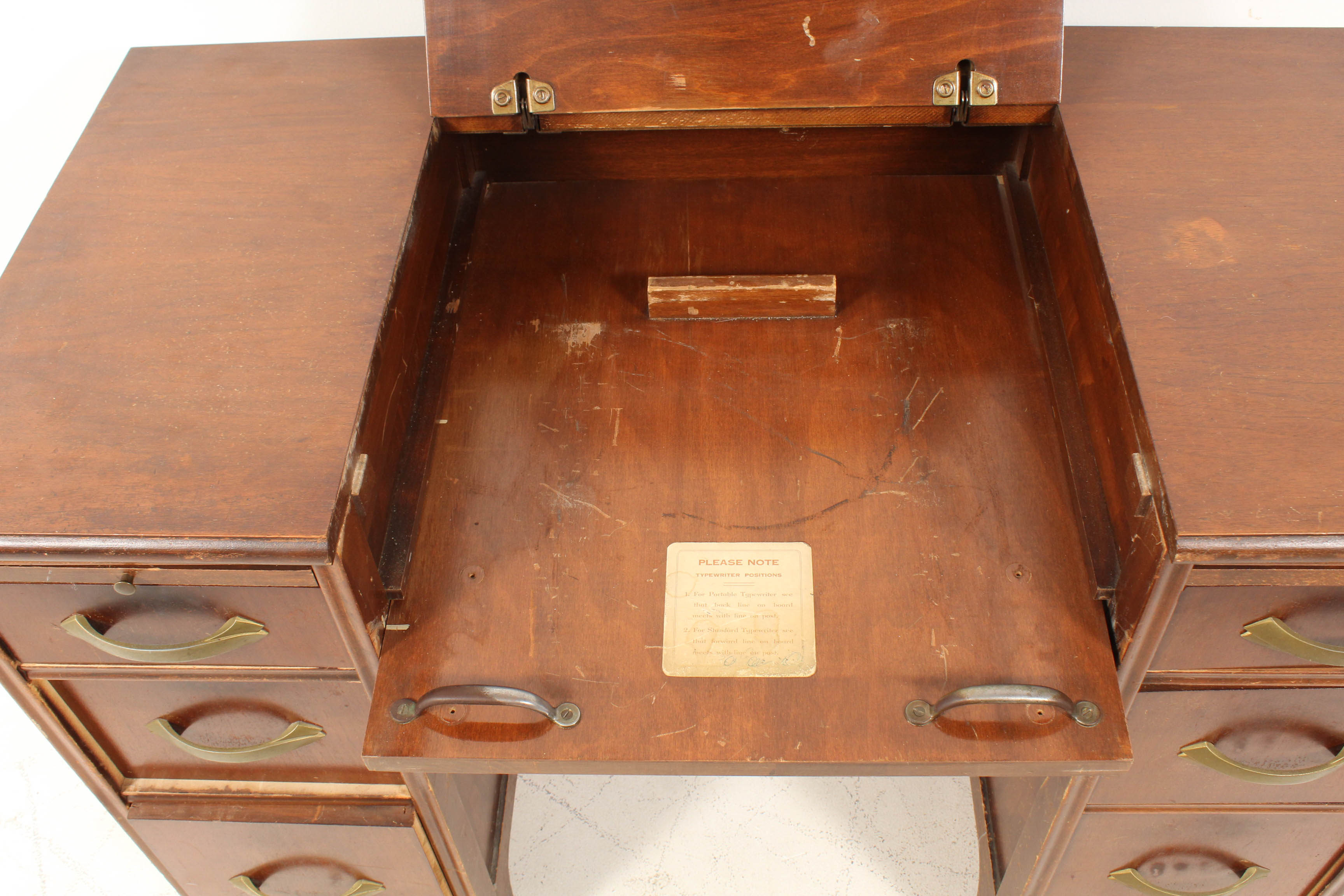 Walnut Veneer Typewriter Desk