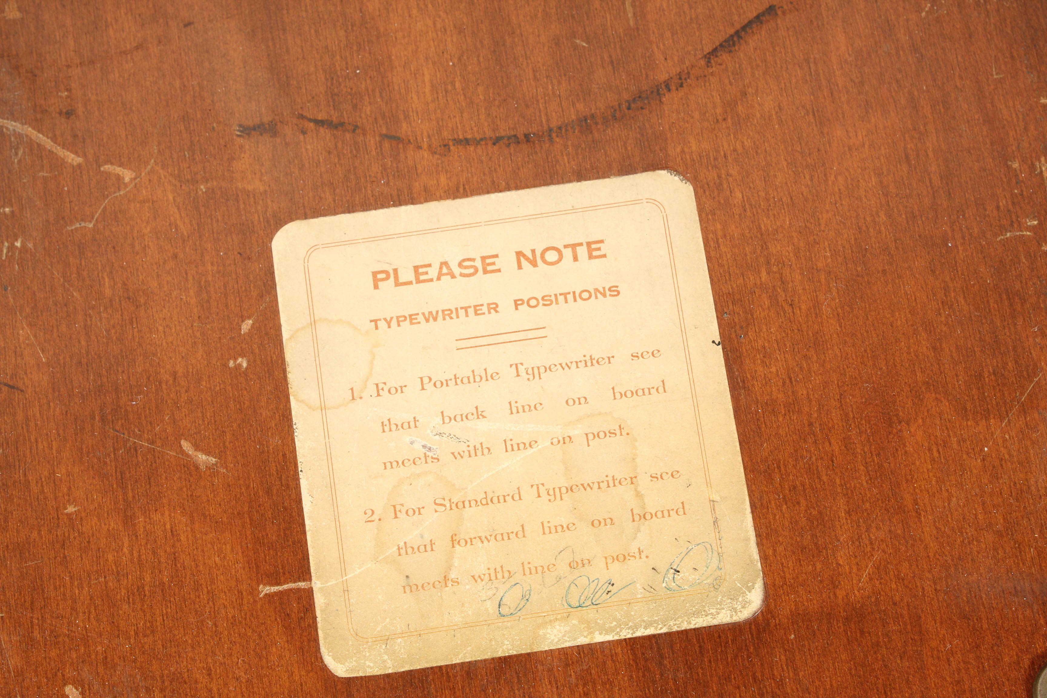 Walnut Veneer Typewriter Desk