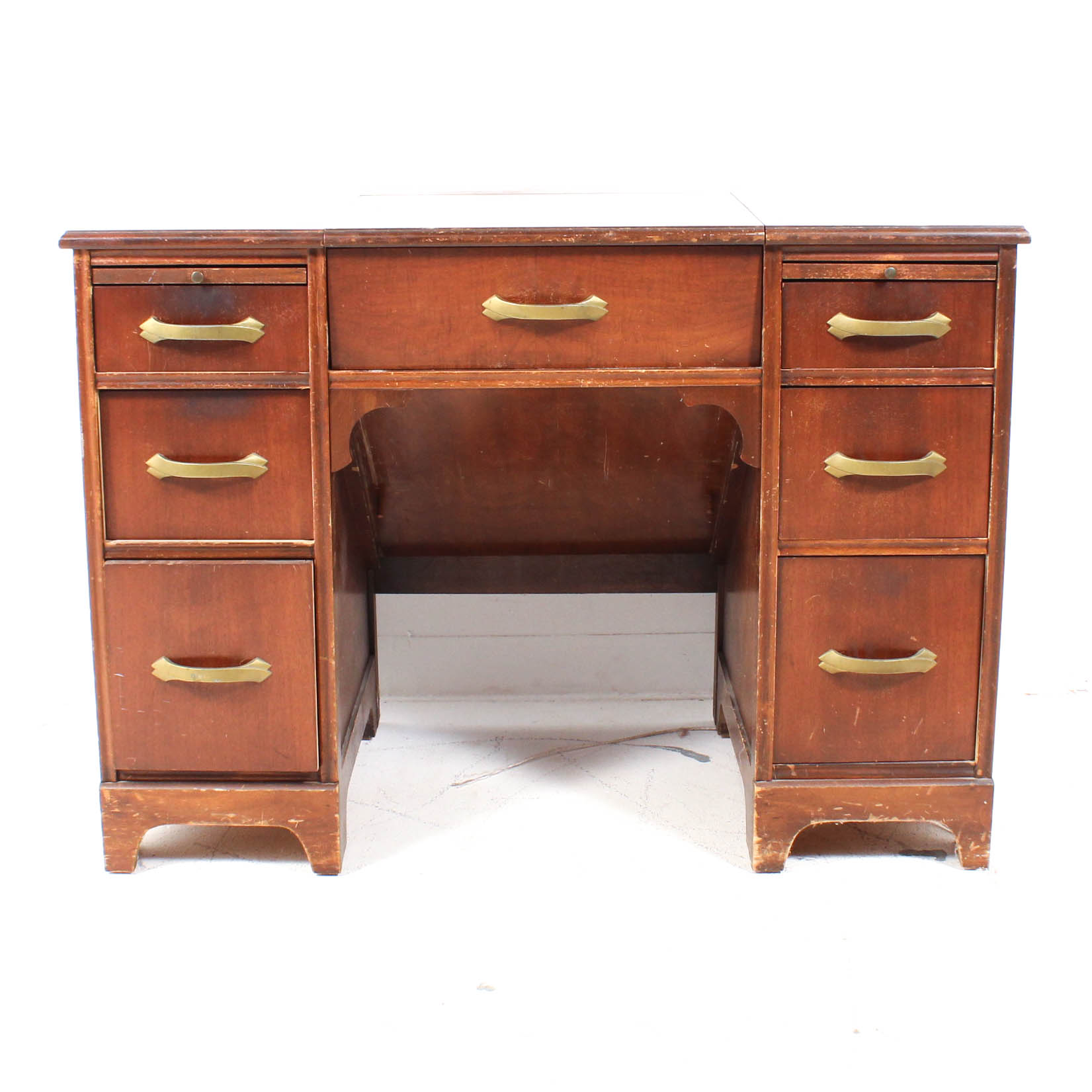 Walnut Veneer Typewriter Desk