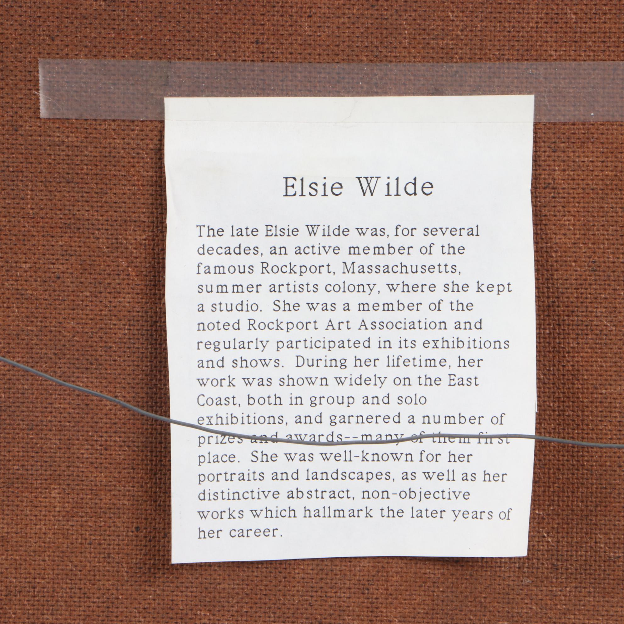 Elsie Wilde Vintage Oil Painting