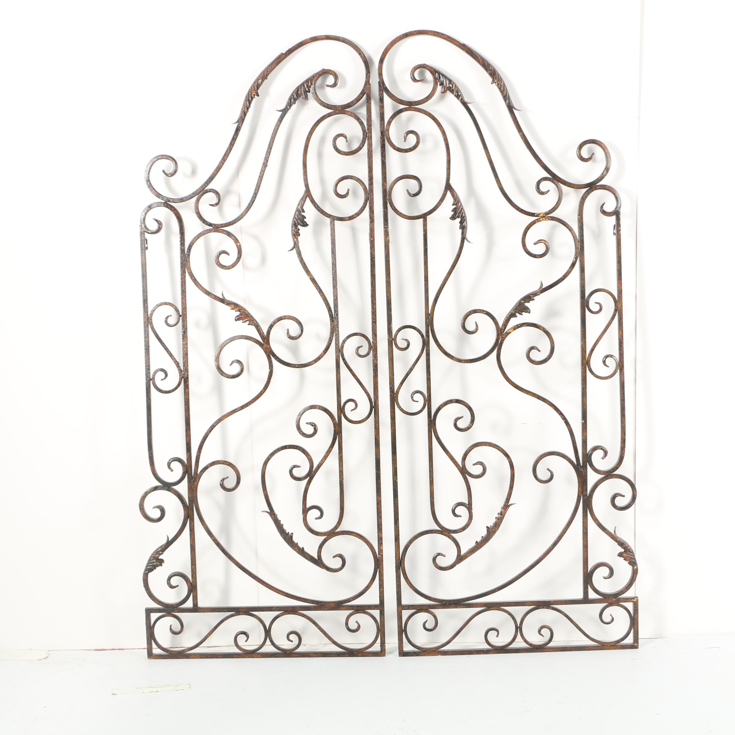 Decorative Scrolled Metalwork Gate Wall Hangings