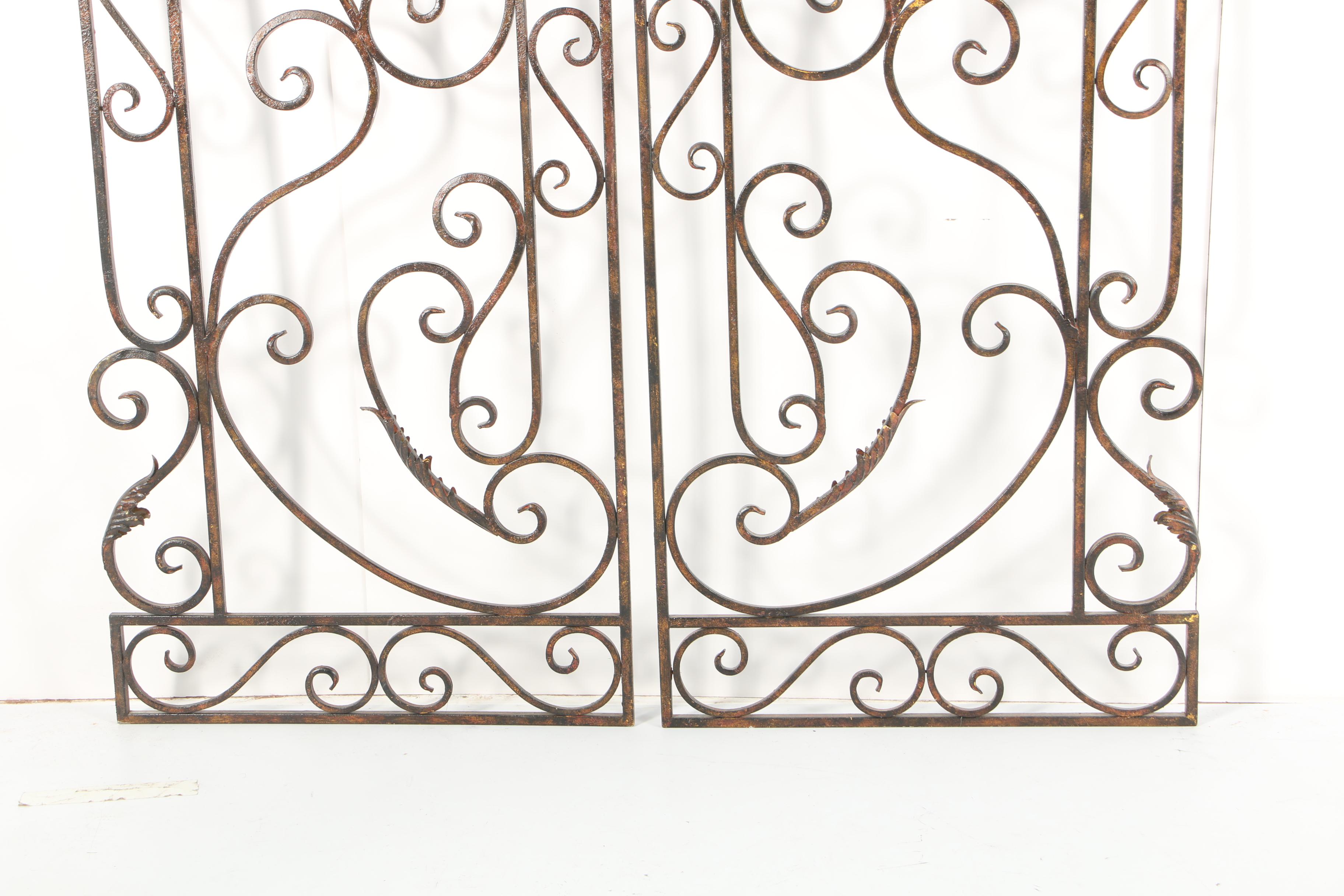 Decorative Scrolled Metalwork Gate Wall Hangings