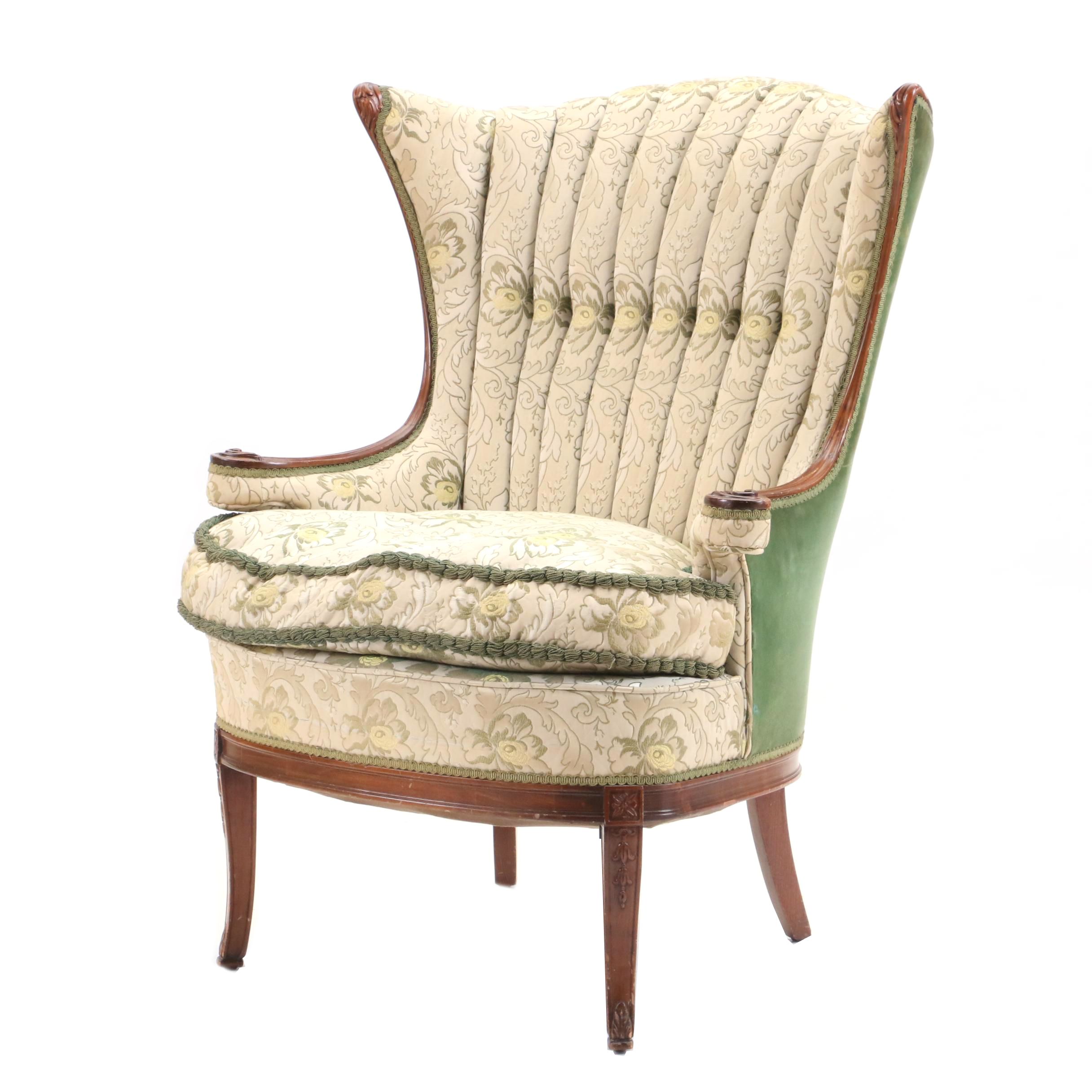 Upholstered Wing Back Arm Chair by Golden's Furniture