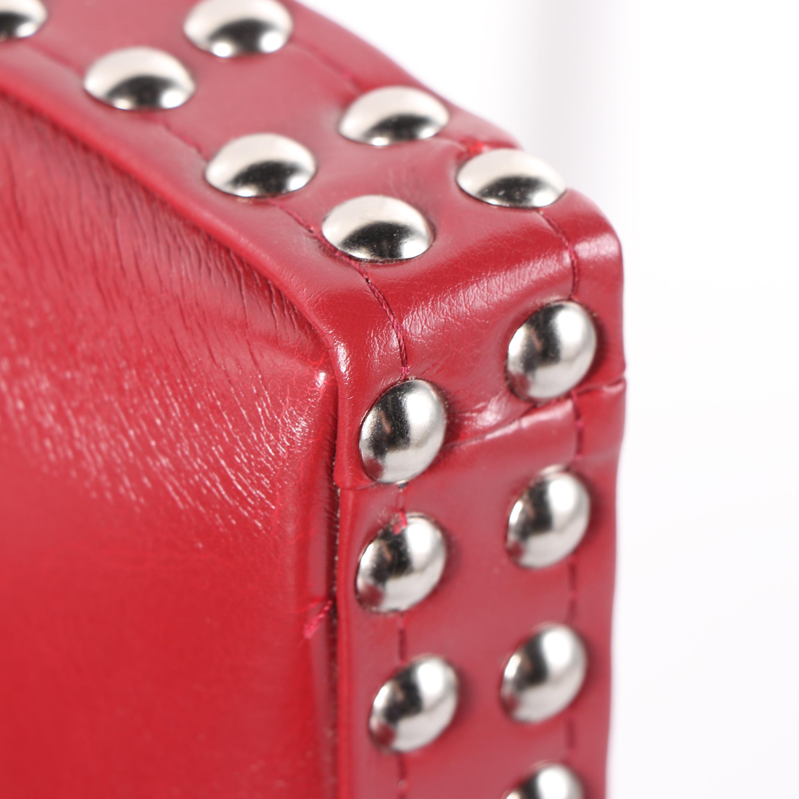 Contemporary Red Vinyl Upholstered Swivel Bar Stool