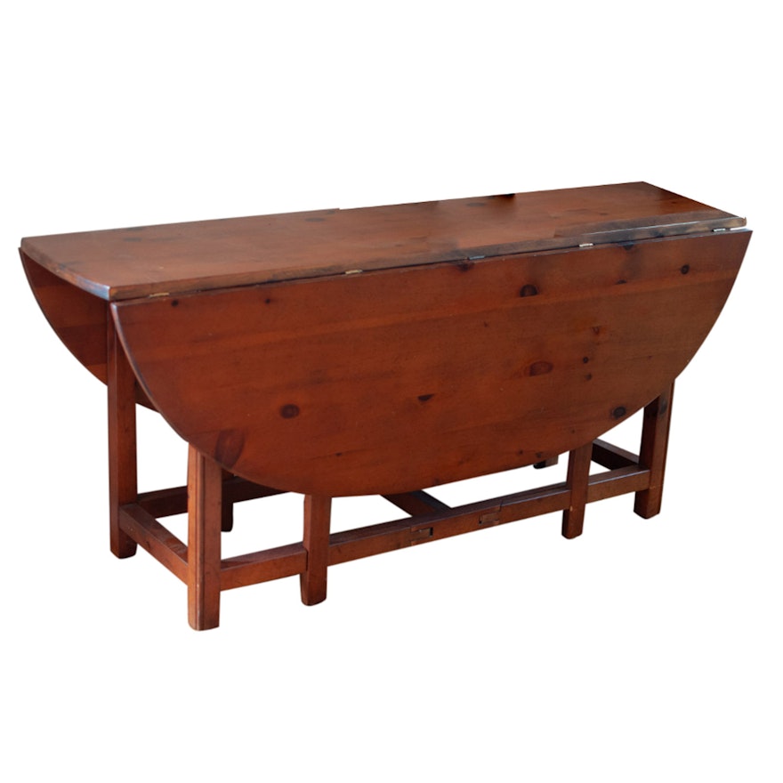 Pine Drop Leaf Table with Cherry Stain