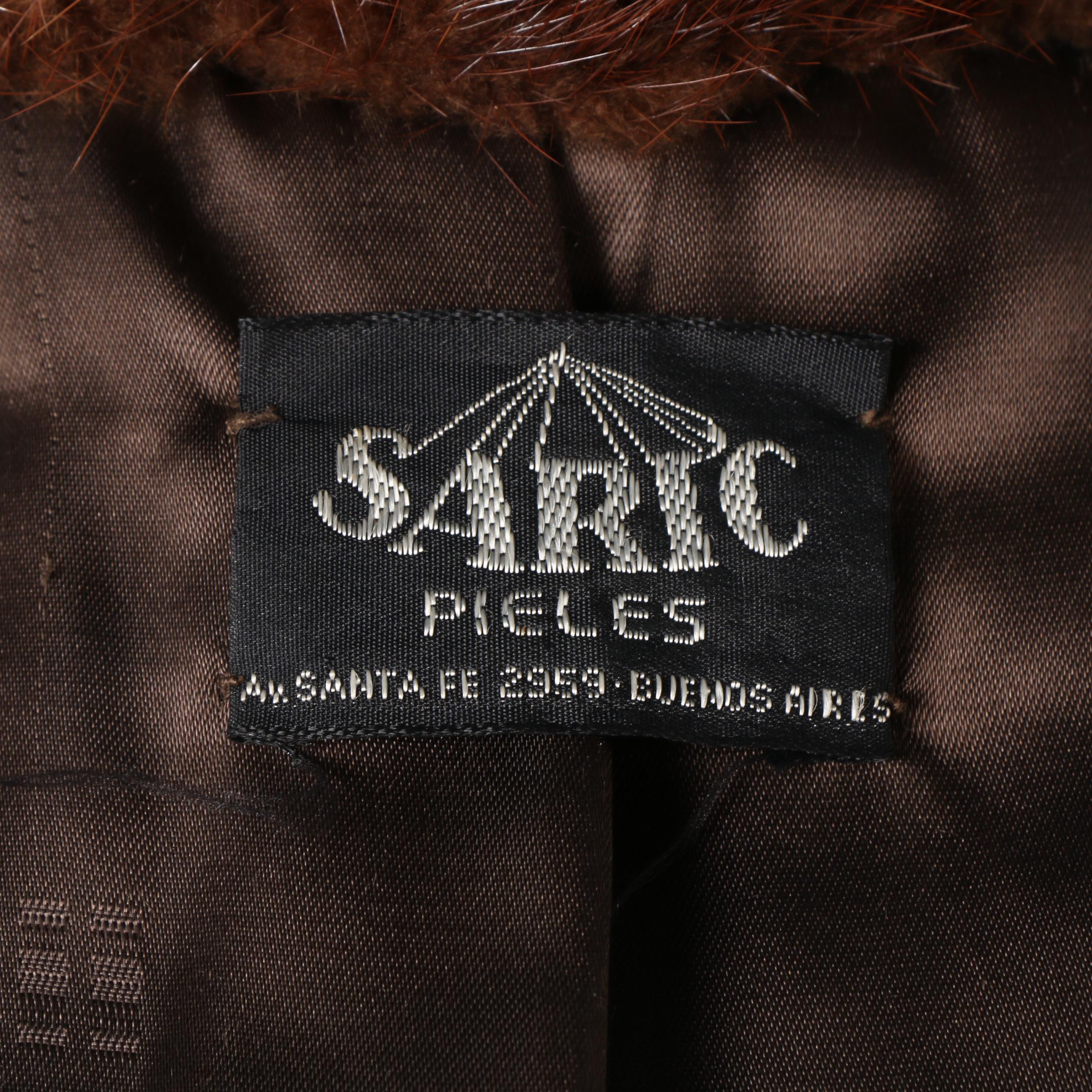 Women's Vintage Argentinian Saric Pieles Nutria Fur and Leather Jacket