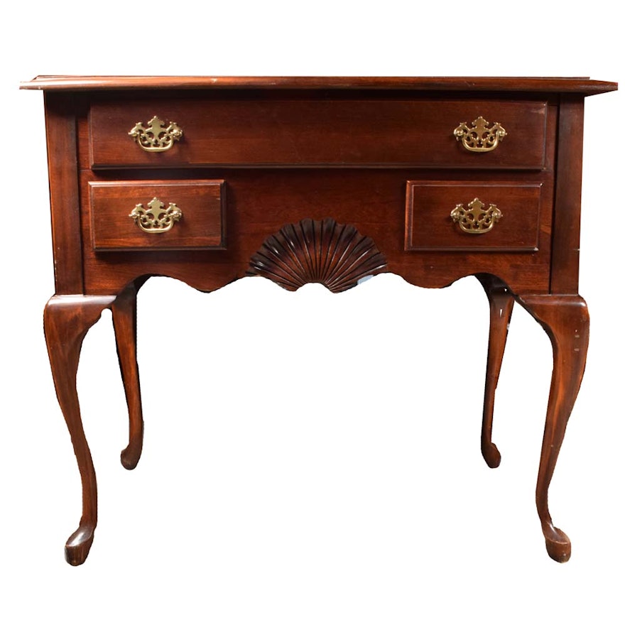 Cherry Queen Anne Foyer Table