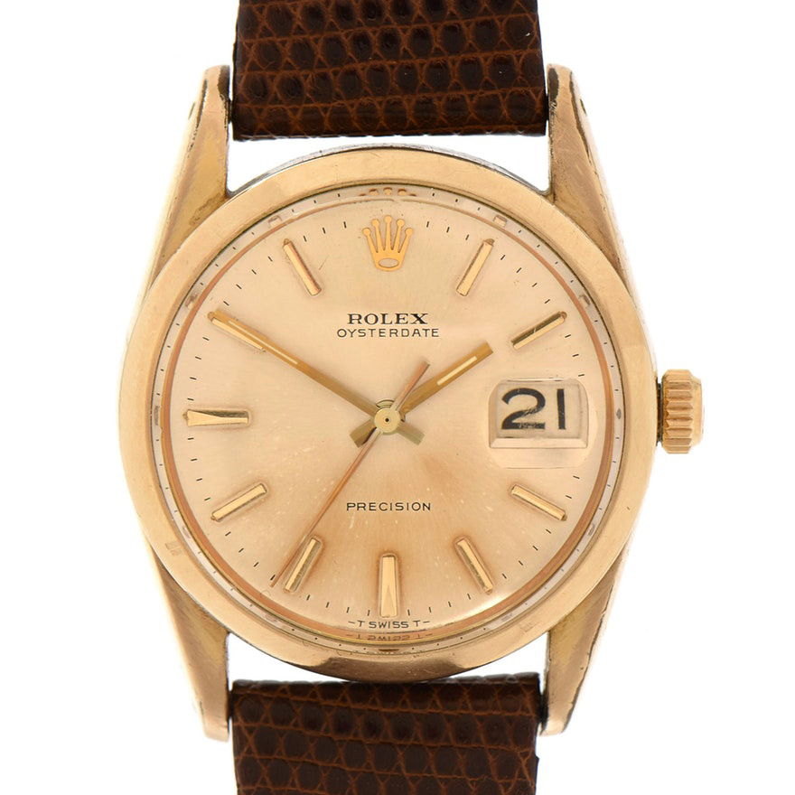 Circa 1961 Rolex Gold Tone Oysterdate Watch