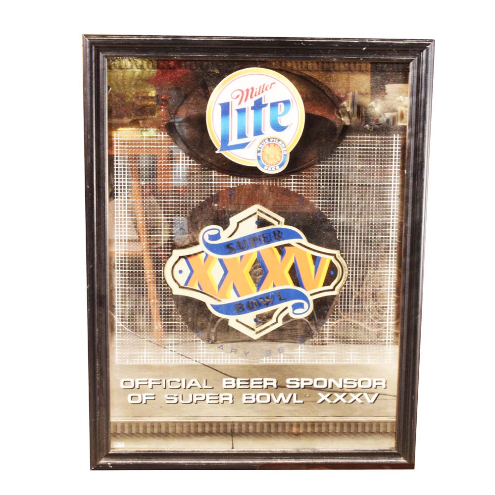 Miller Lite Super Bowl XXXV Mirror