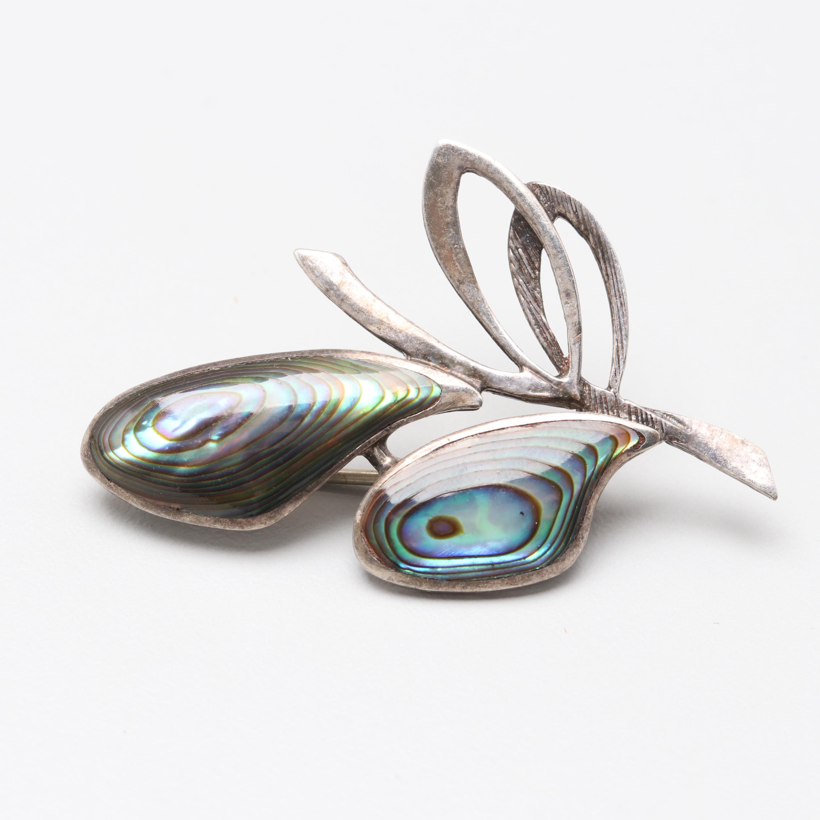 Sterling Silver Abalone, Amber and Mother of Pearl Jewelry Assortment