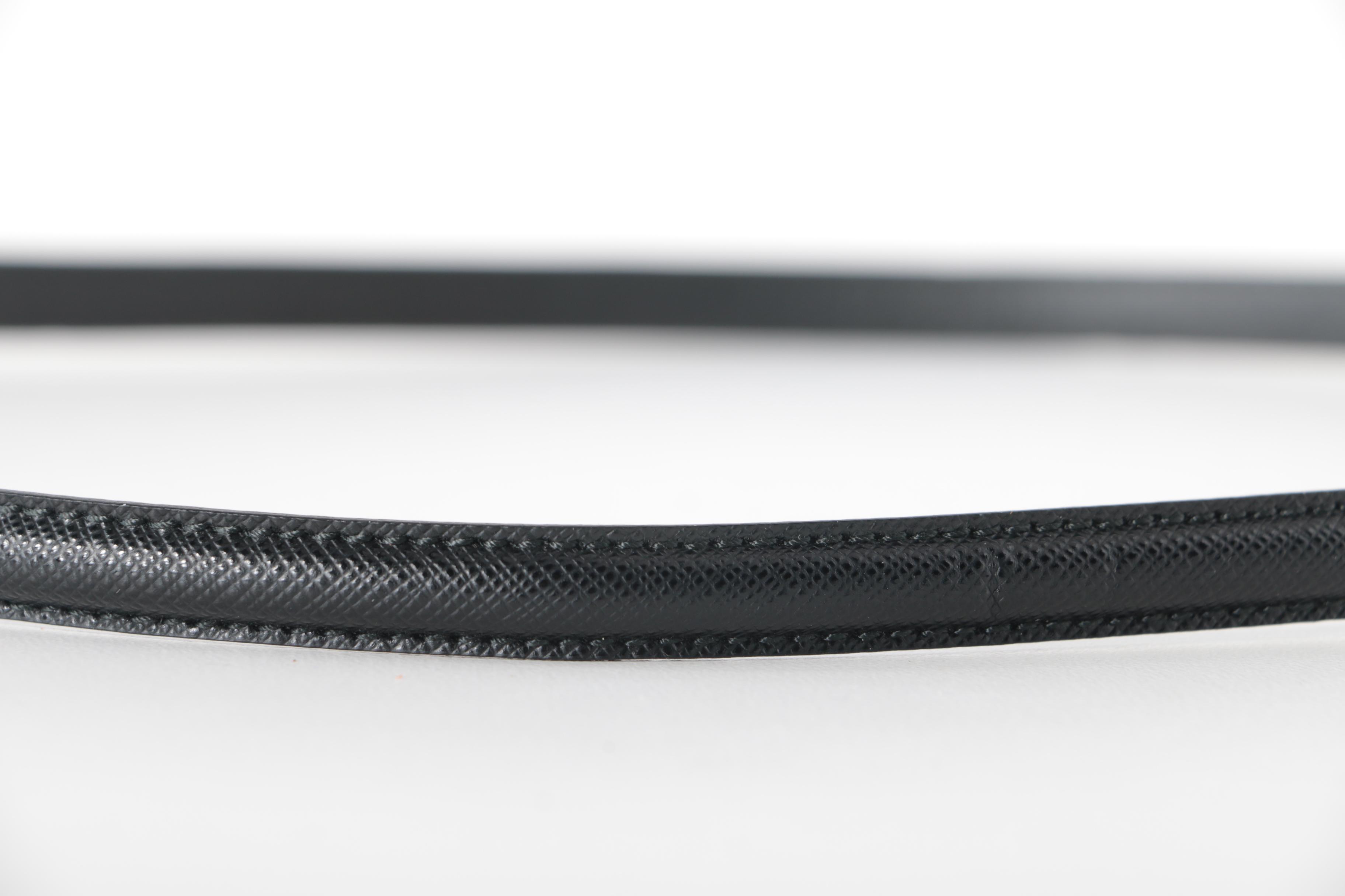 Prada Black Saffiano Leather Belt