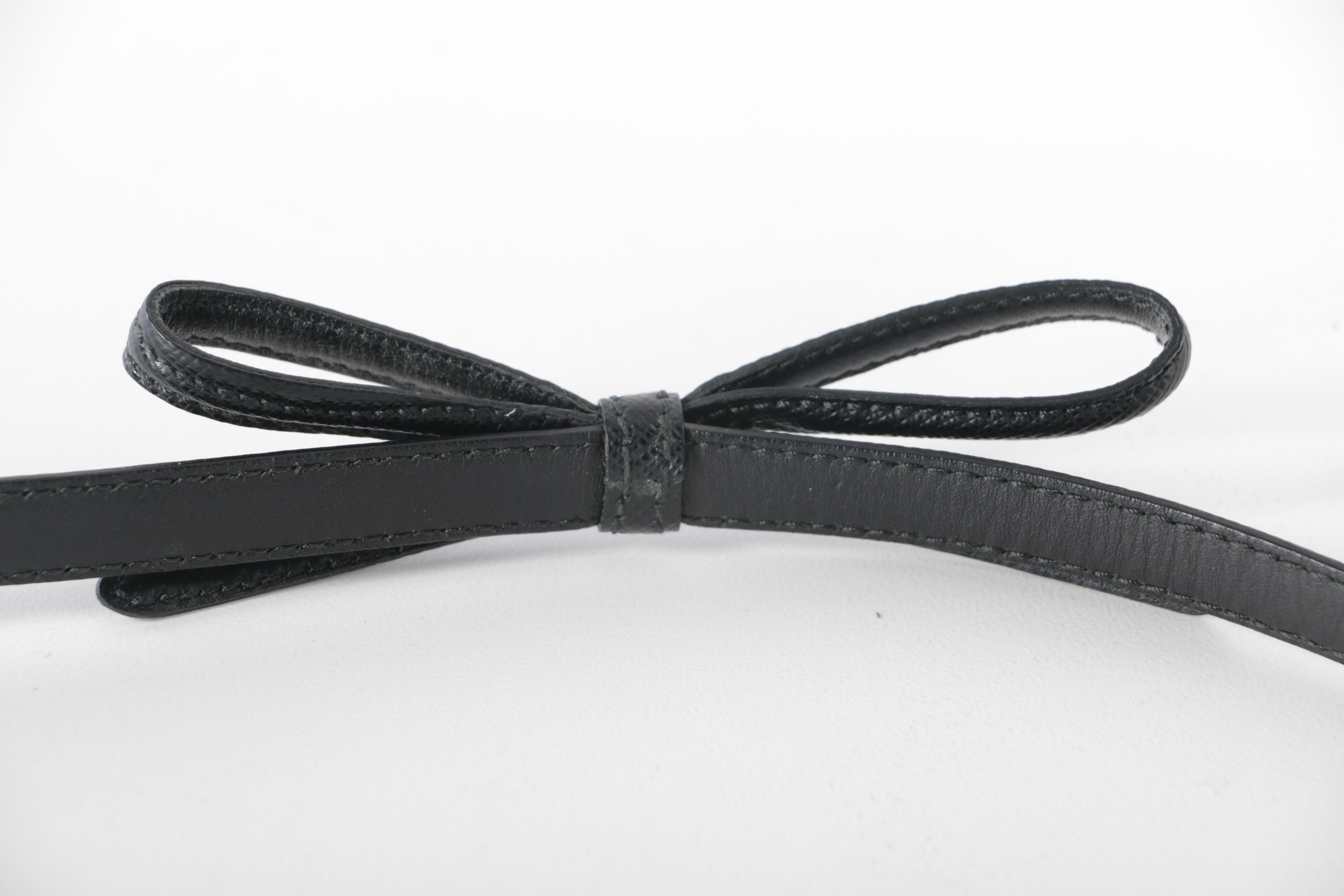 Prada Black Saffiano Leather Belt