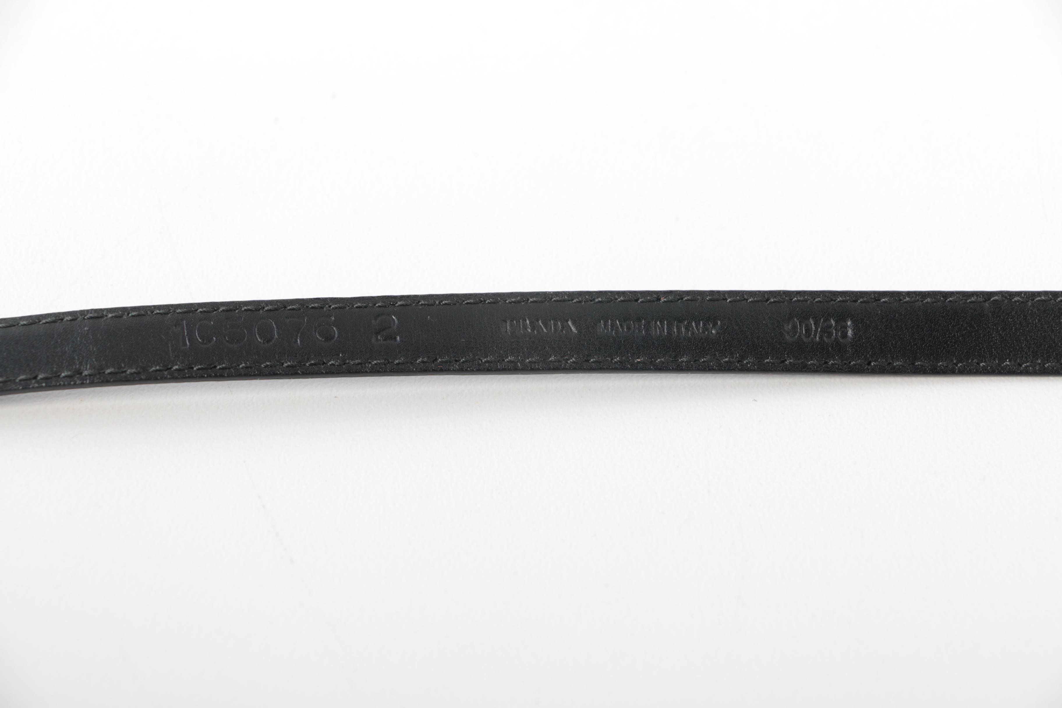 Prada Black Saffiano Leather Belt