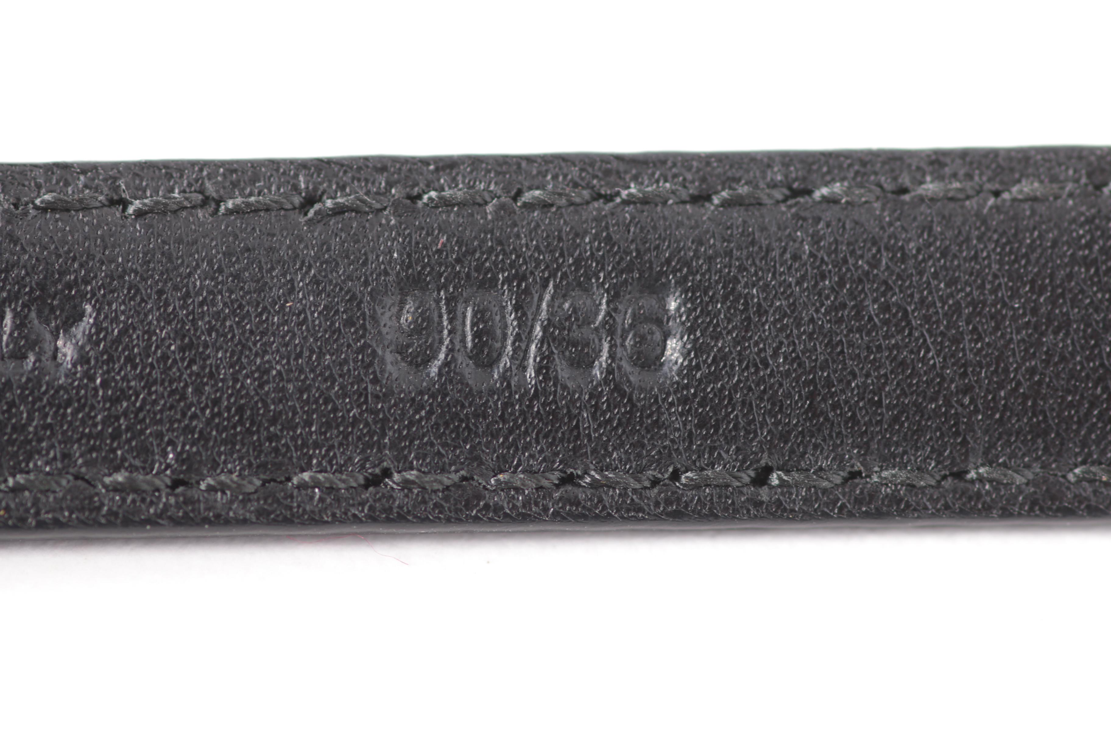 Prada Black Saffiano Leather Belt