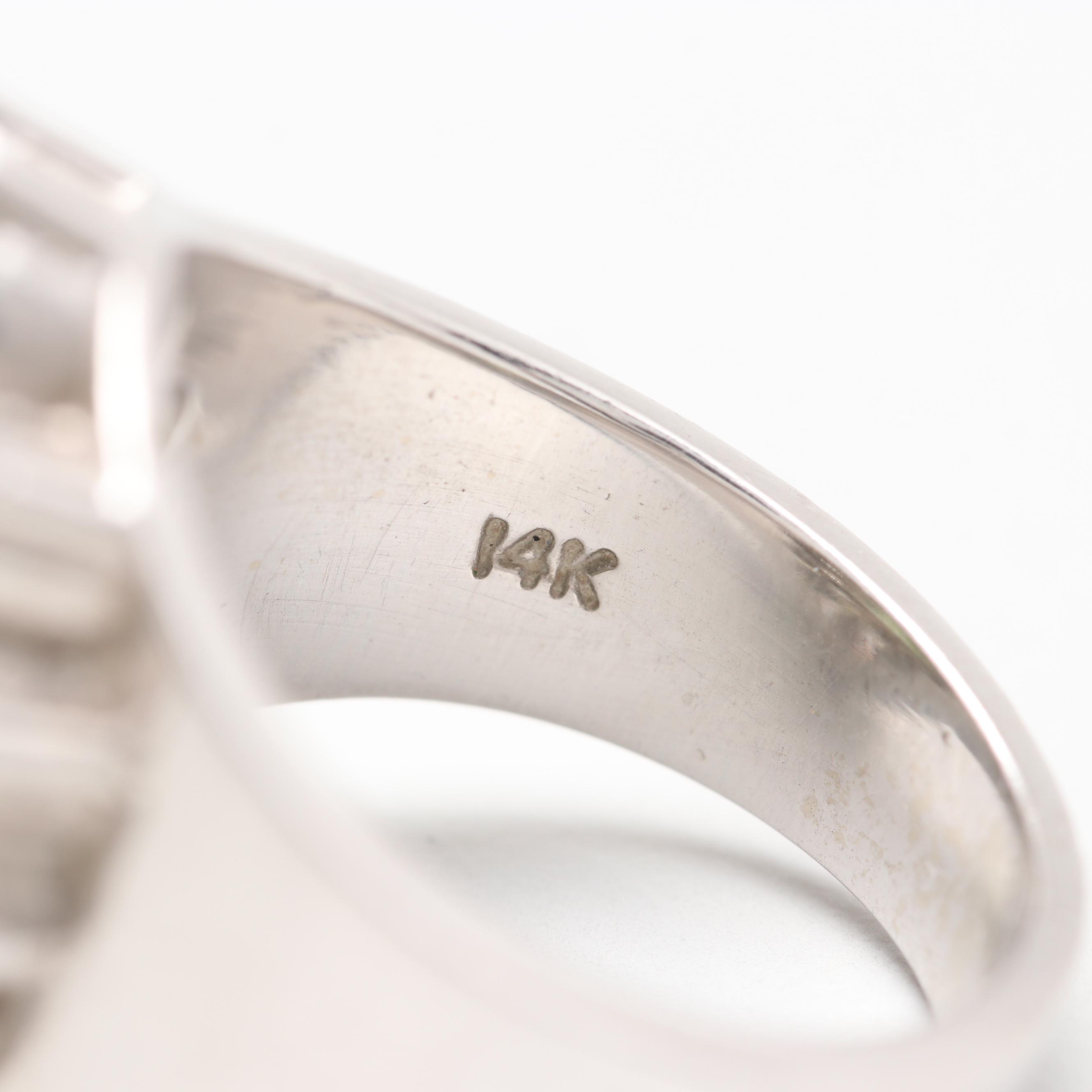 14K White Gold Tourmaline and 1.66 CTW Diamond Ring