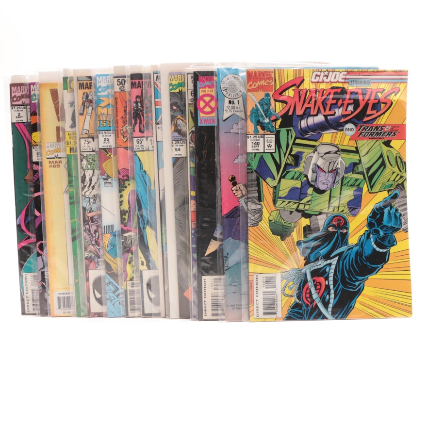 1980s-1990s Marvel Comic Books Including Transformers, X-men and More