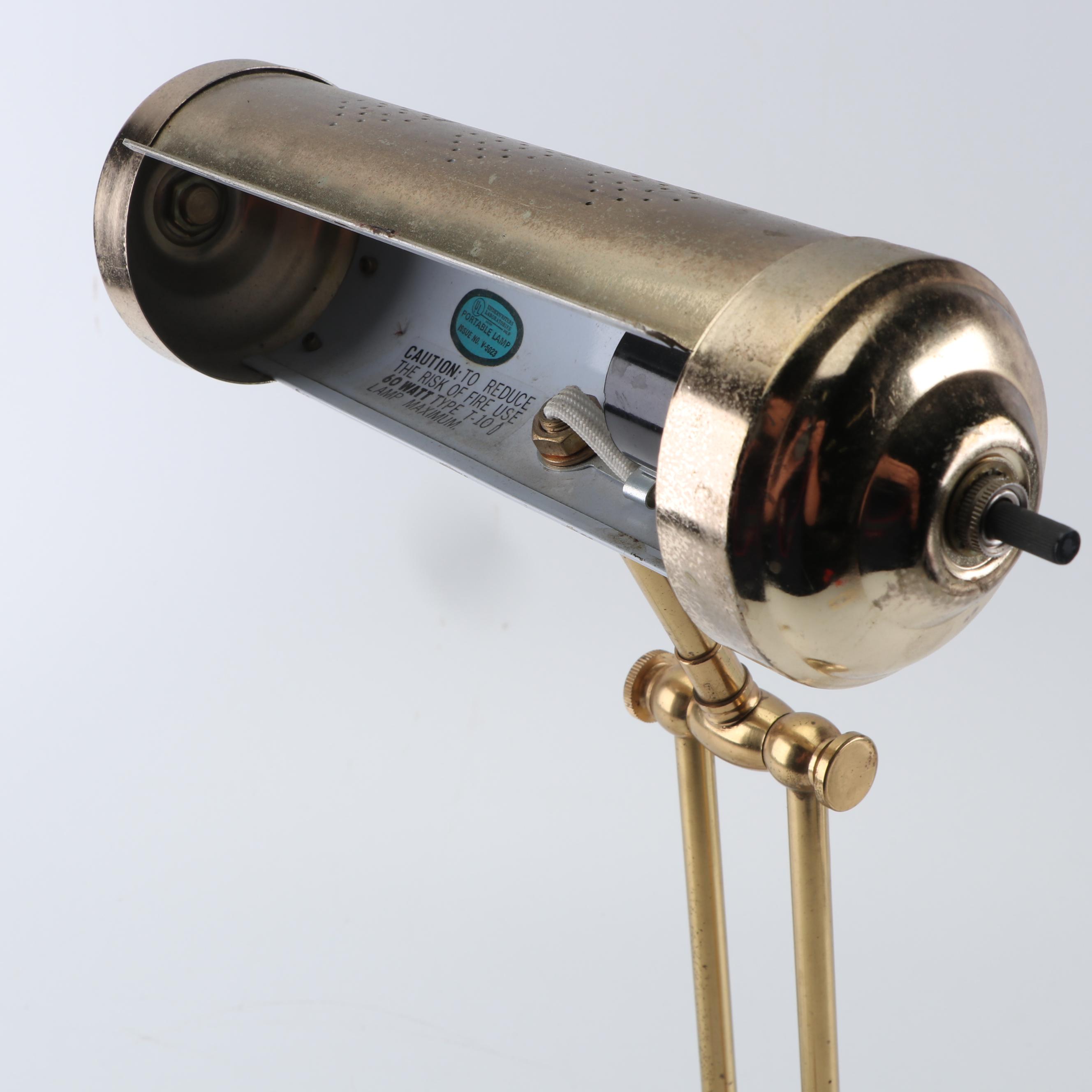 Adjustable Brass Finished Piano/Desk Lamp