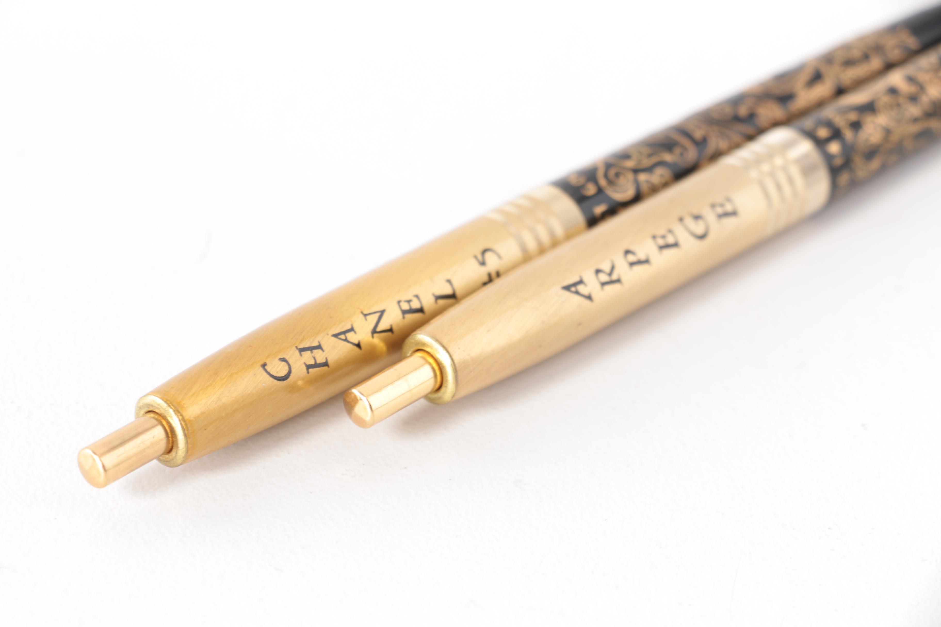 Arpege and Chanel "No. 5" Perfumed Pen Set with 14K Gold