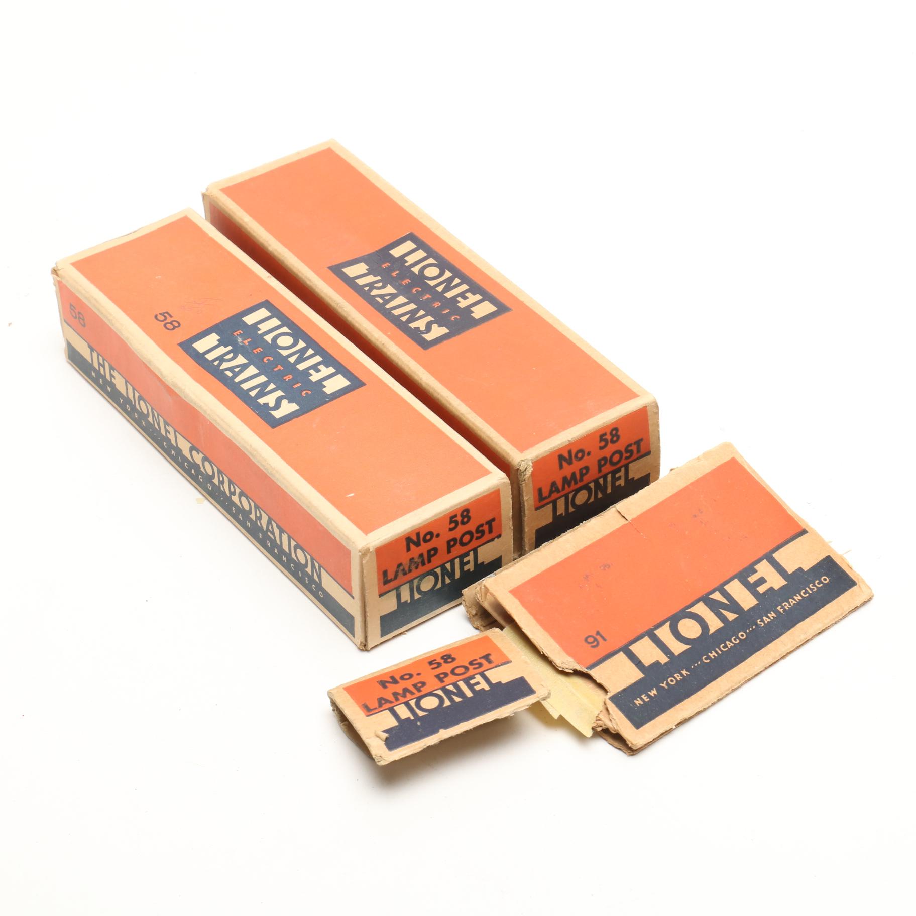 Lionel Street Lights and Railroad Signs