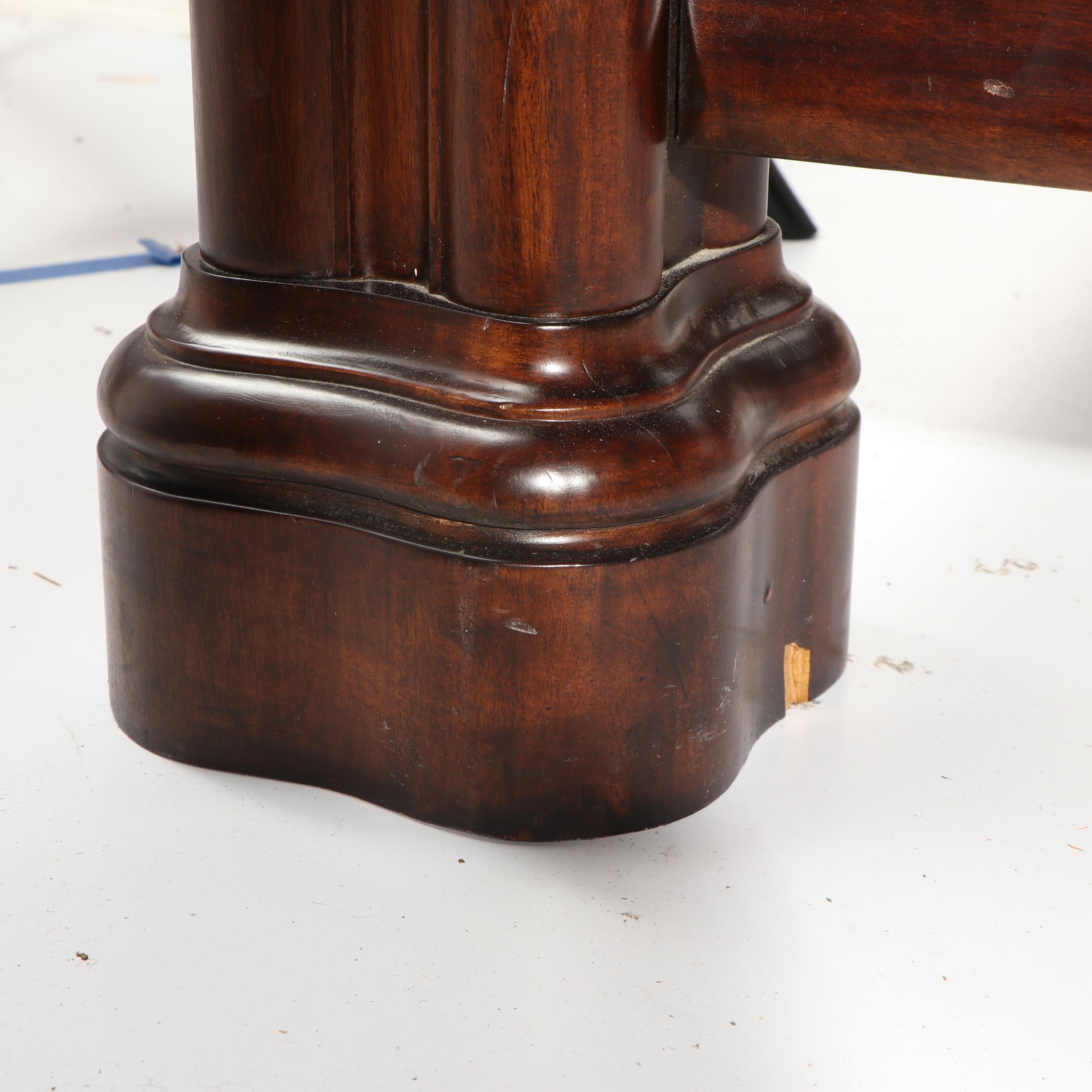 Renaissance Revival Style Mahogany King Size Bed Frame, 21st Century