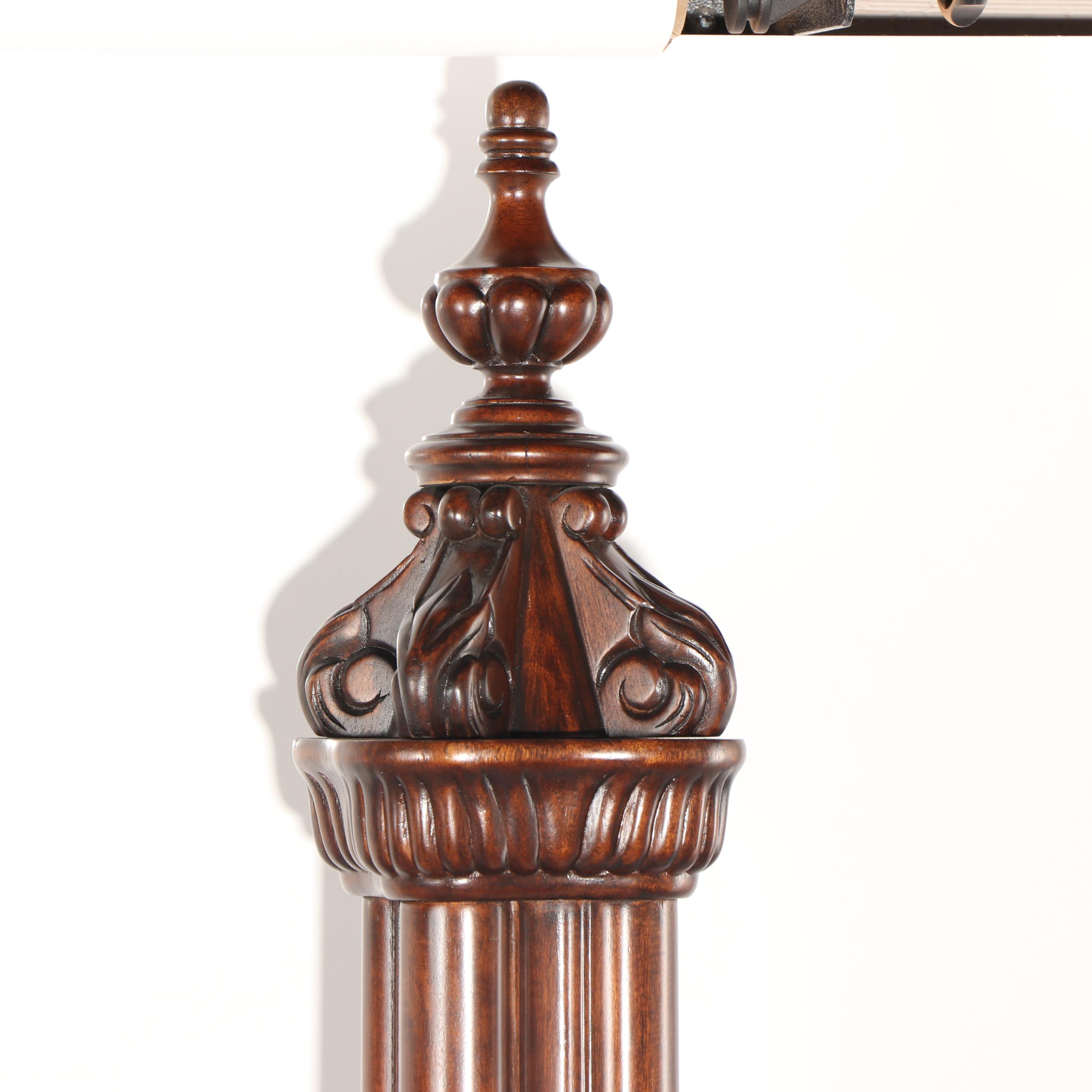 Renaissance Revival Style Mahogany King Size Bed Frame, 21st Century