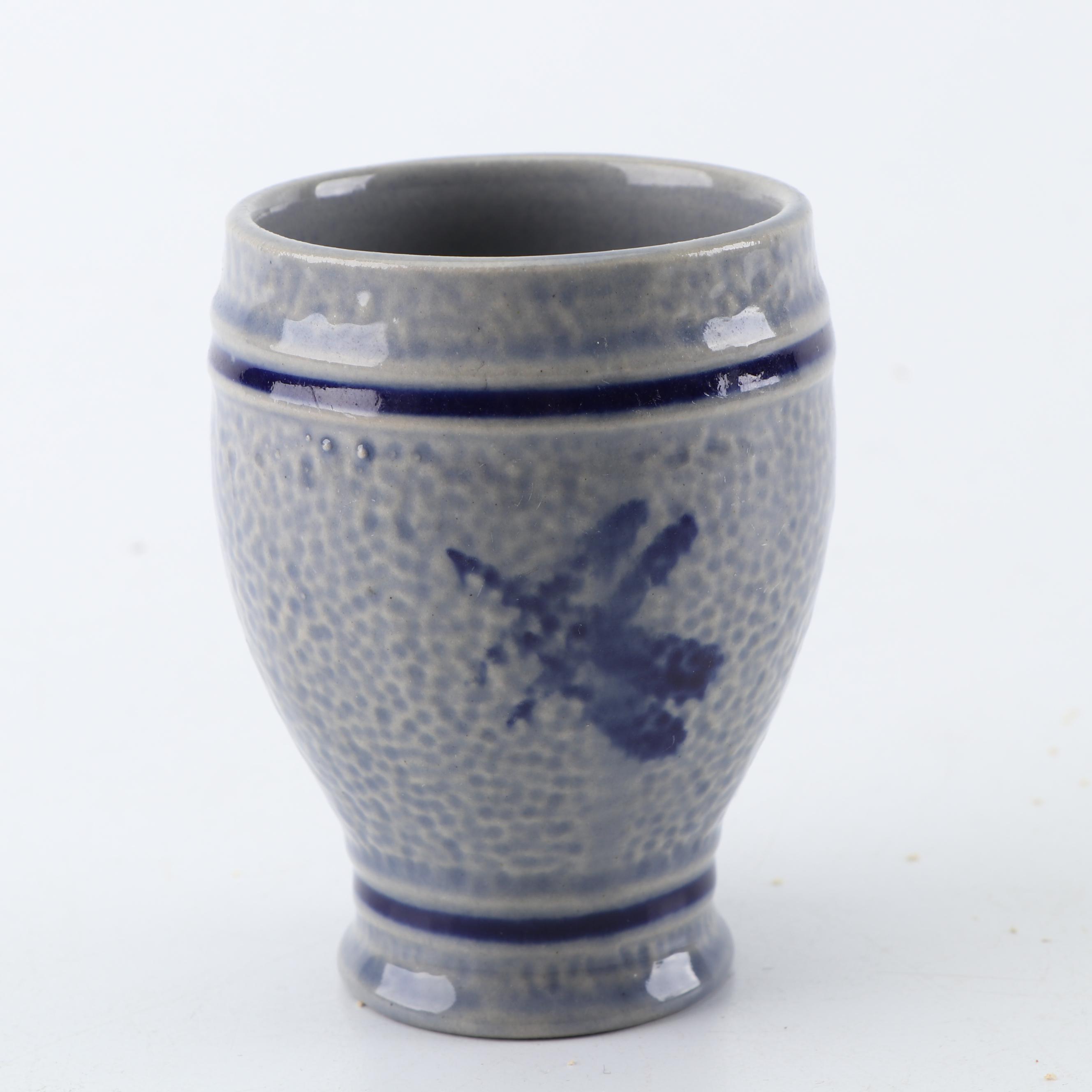 Marzi & Remy German Blue Salt Glazed Stoneware Pitcher Set