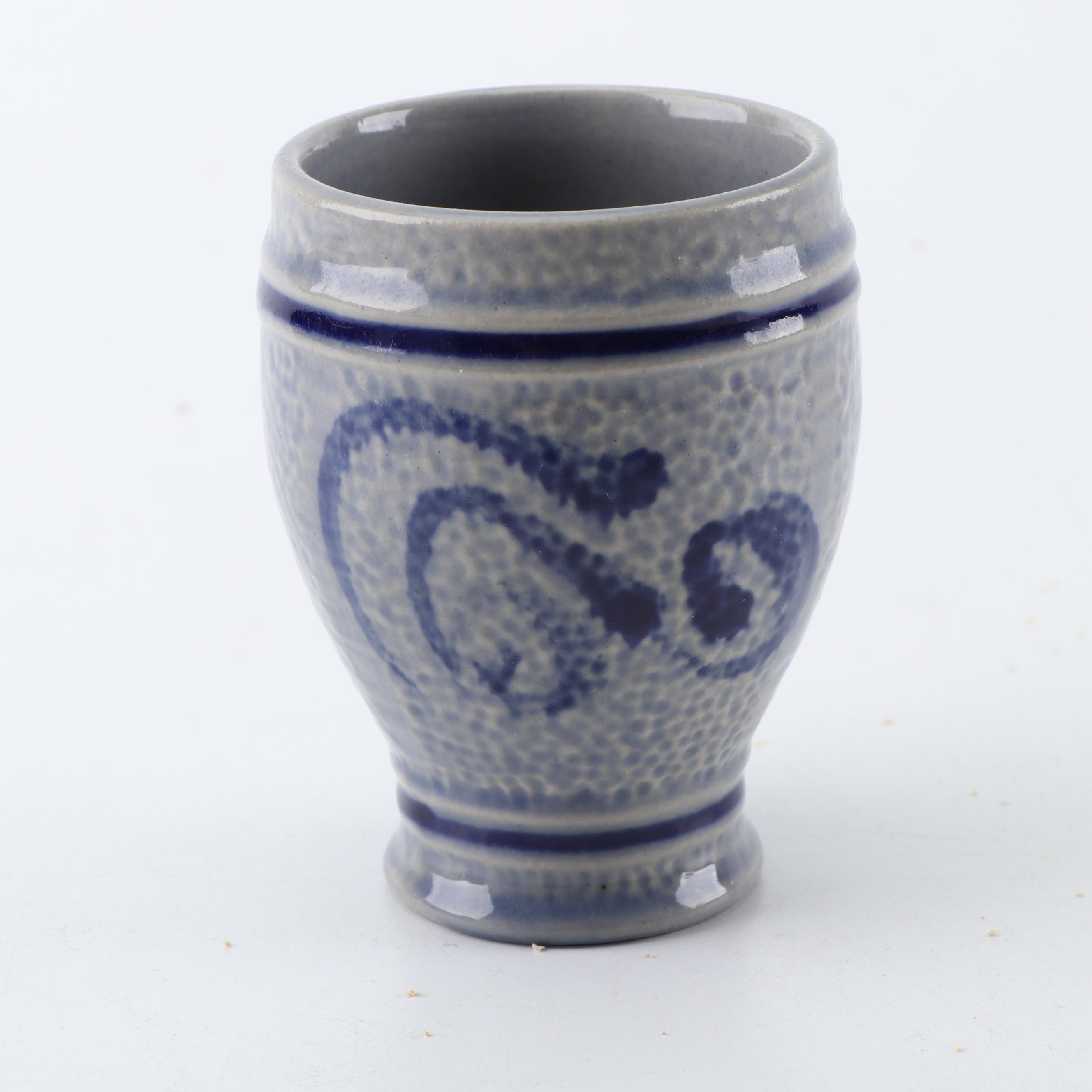 Marzi & Remy German Blue Salt Glazed Stoneware Pitcher Set