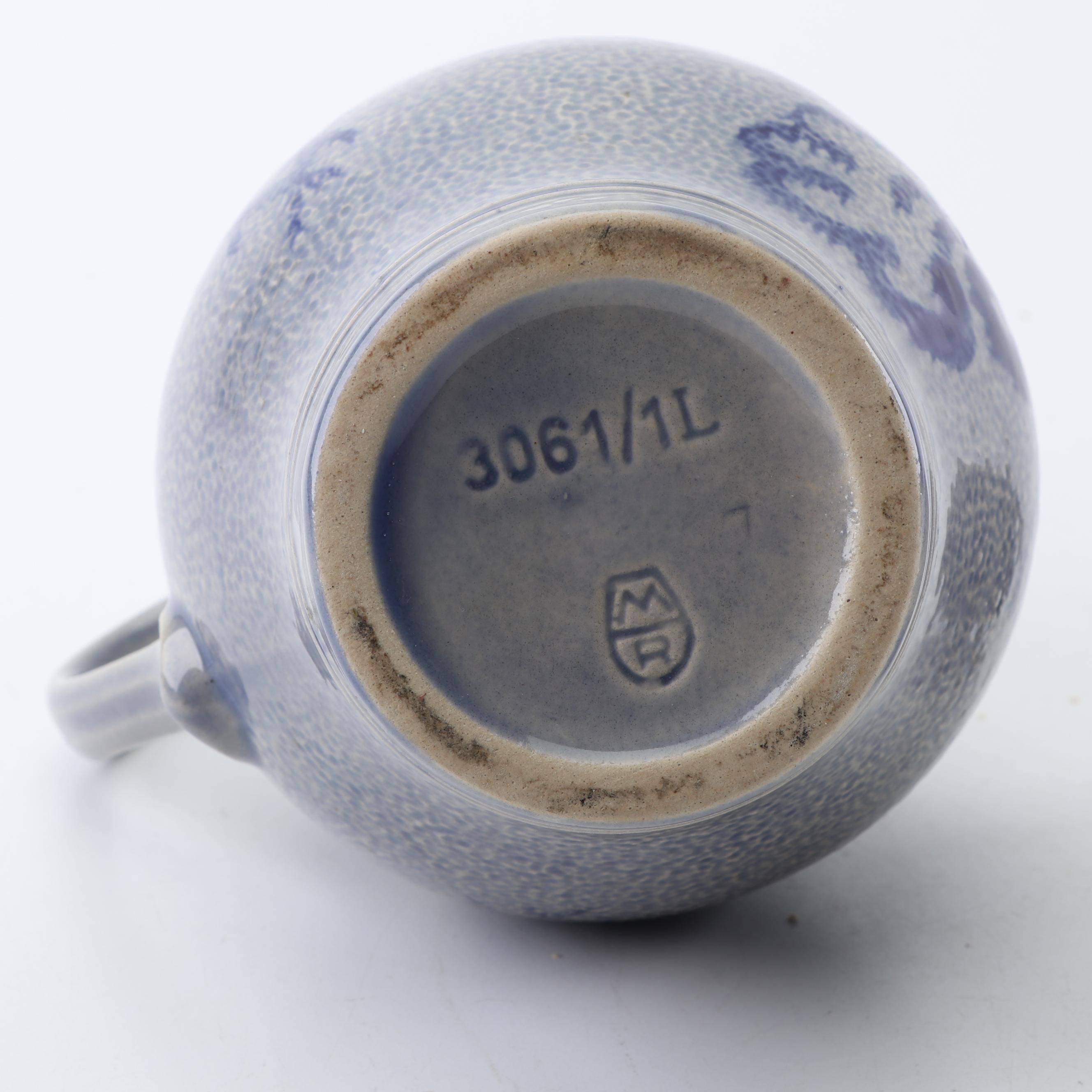 Marzi & Remy German Blue Salt Glazed Stoneware Pitcher Set