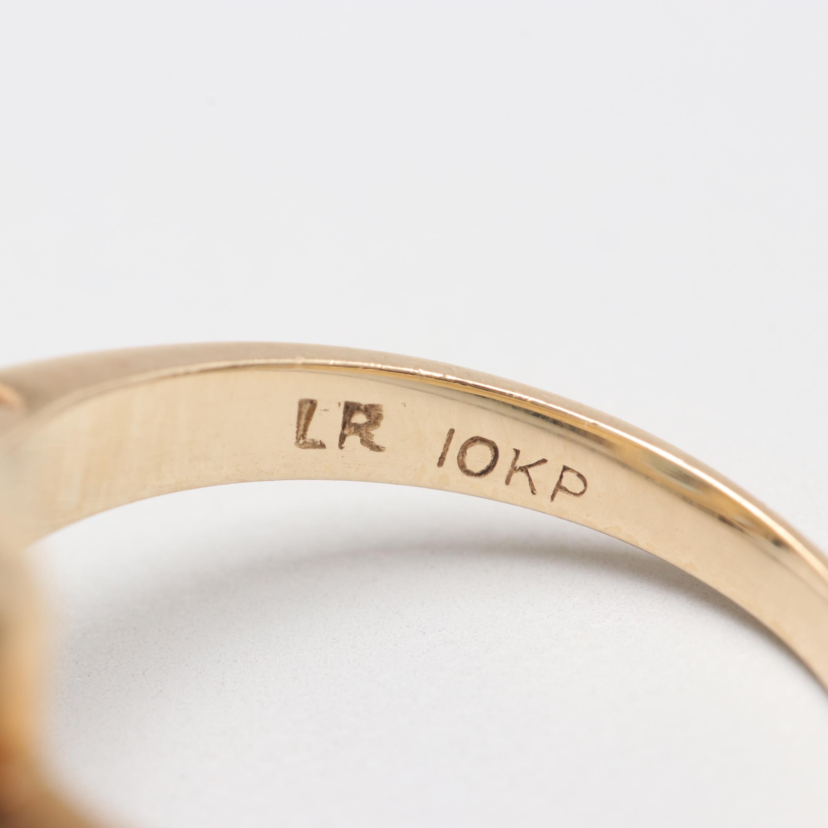 10K Yellow Gold 10.80 CT Topaz Ring