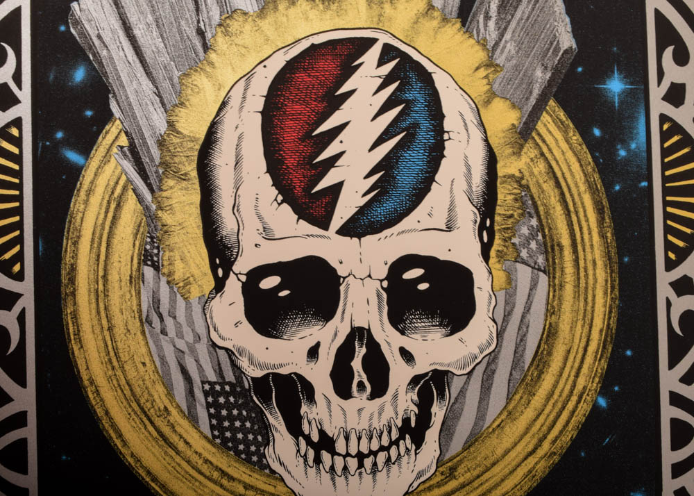 Ltd. Ed. 2015 Serigraph "Fare Thee Well" Grateful Dead Chicago Concert Poster