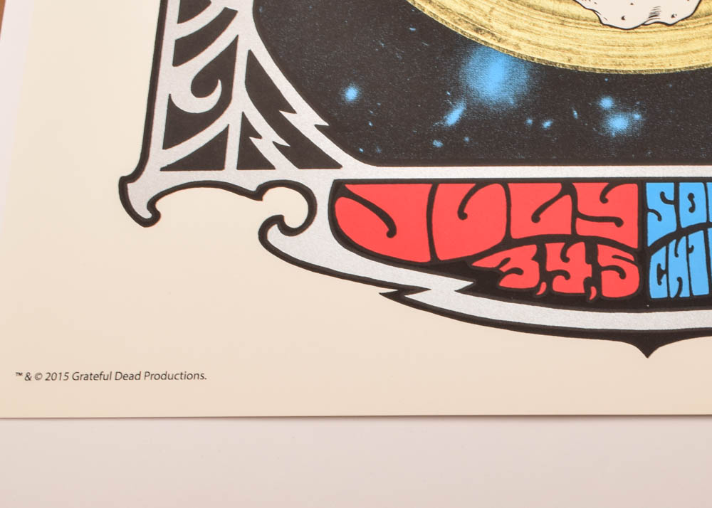 Ltd. Ed. 2015 Serigraph "Fare Thee Well" Grateful Dead Chicago Concert Poster