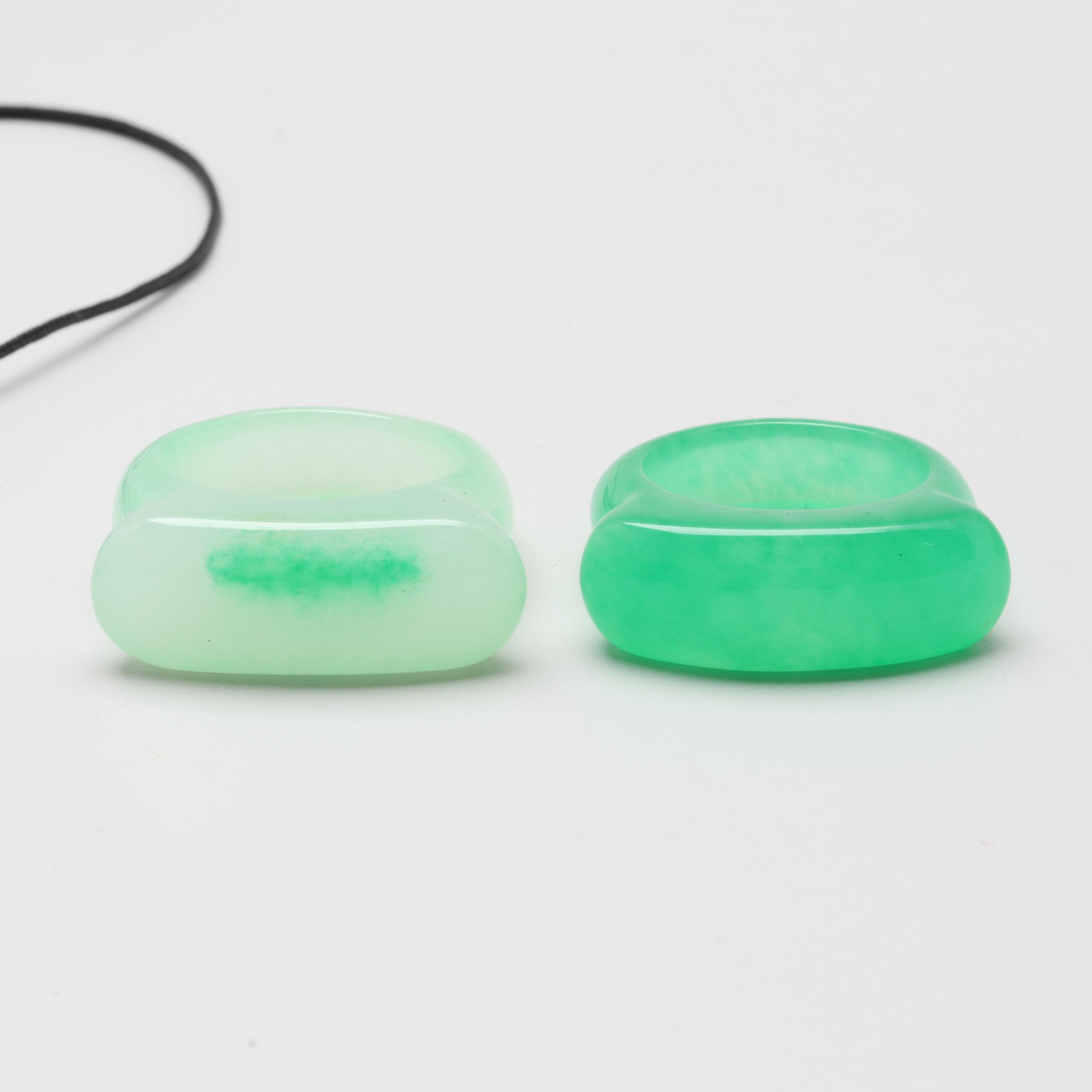 Carved Jadeite Jewelry Assortment