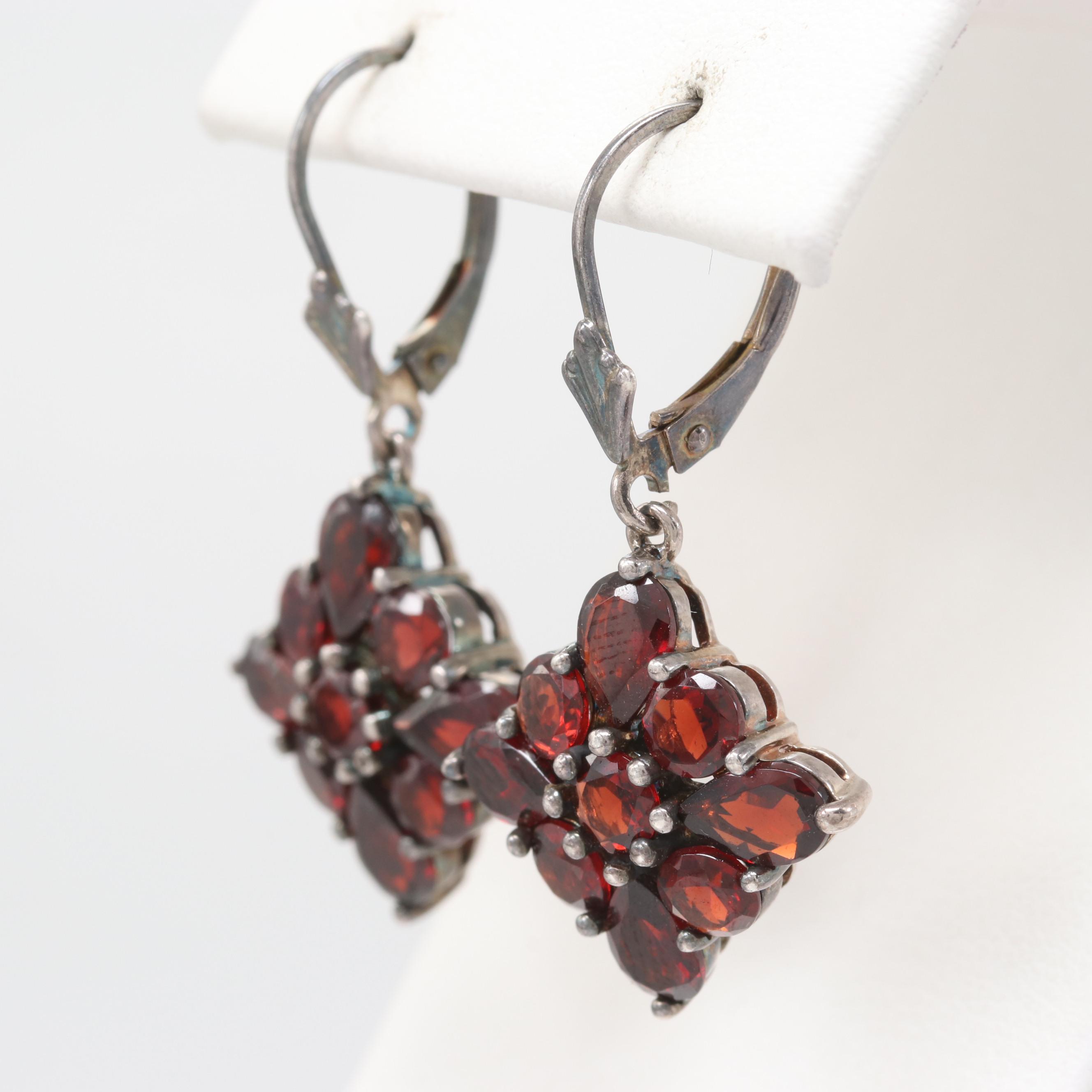 Sterling Silver Jewelry Assortment Including Garnet and Onyx