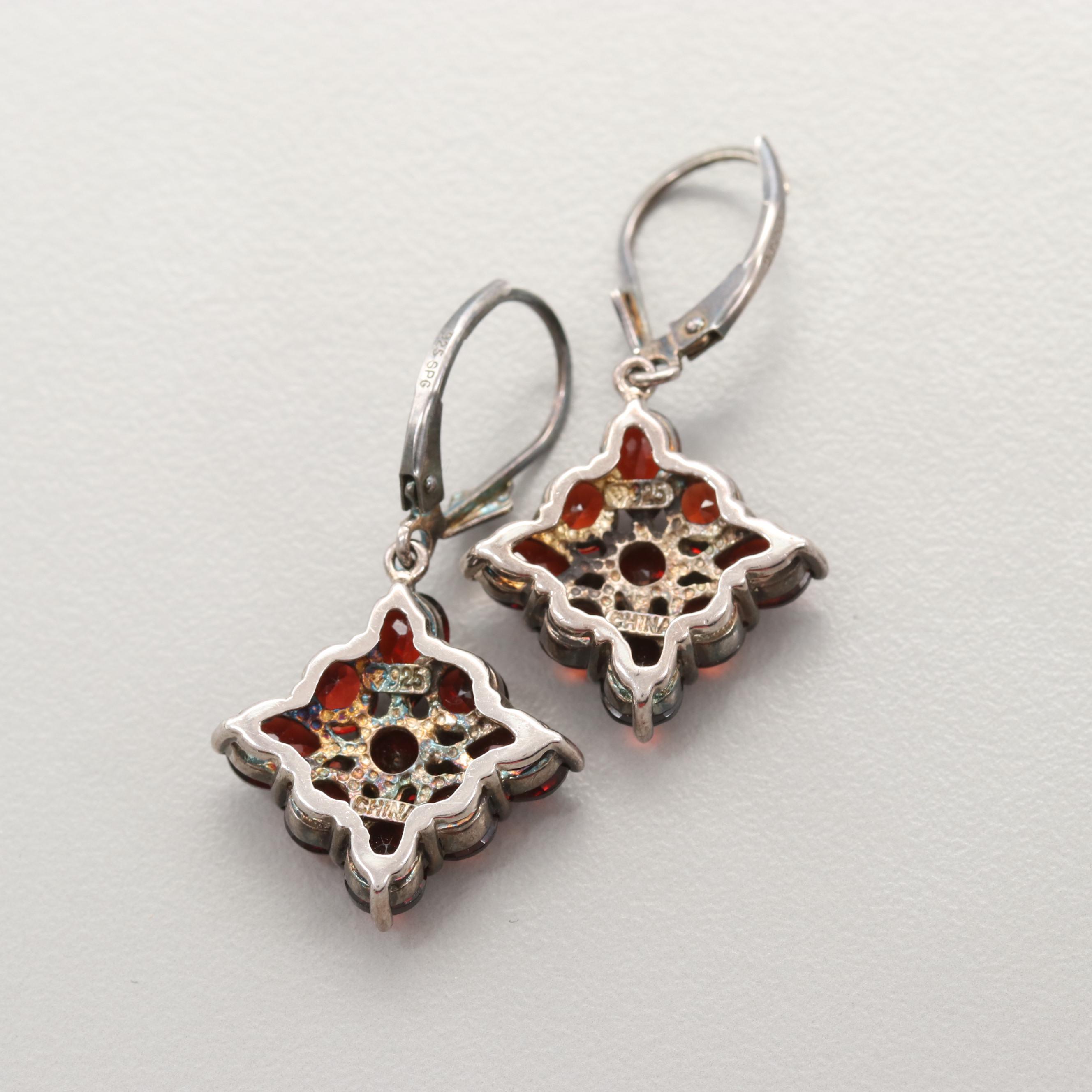 Sterling Silver Jewelry Assortment Including Garnet and Onyx