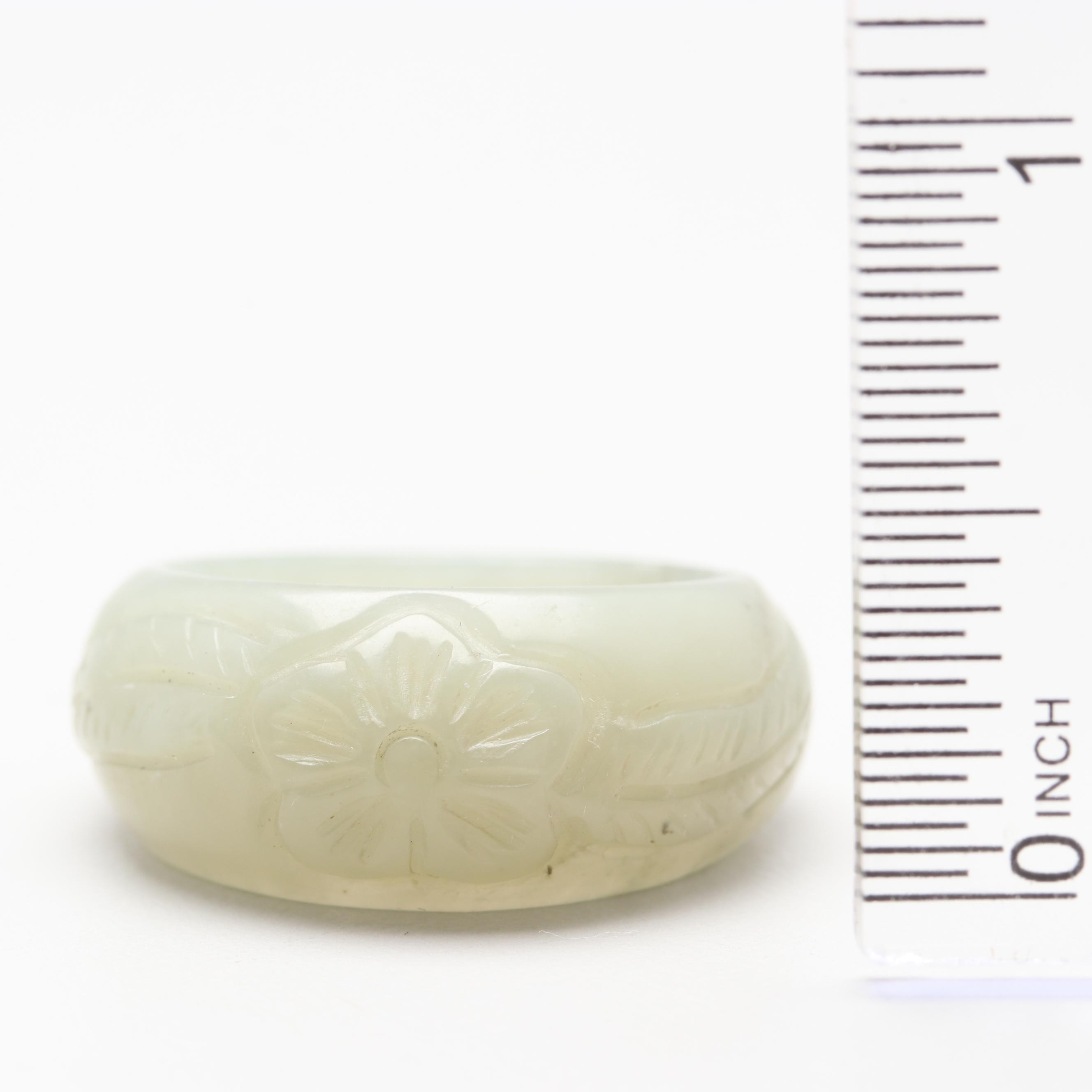 Carved Nephrite Ring