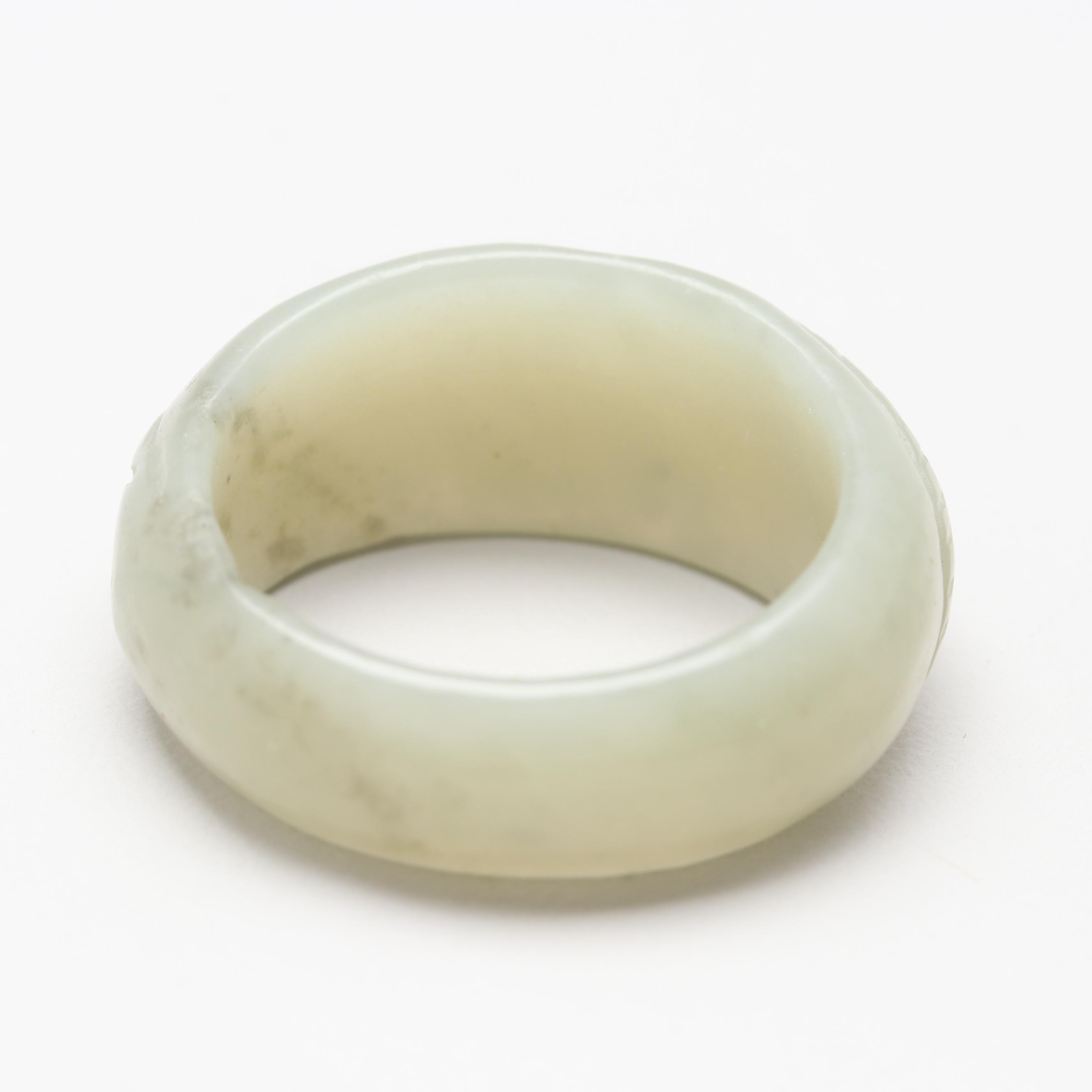 Carved Nephrite Ring