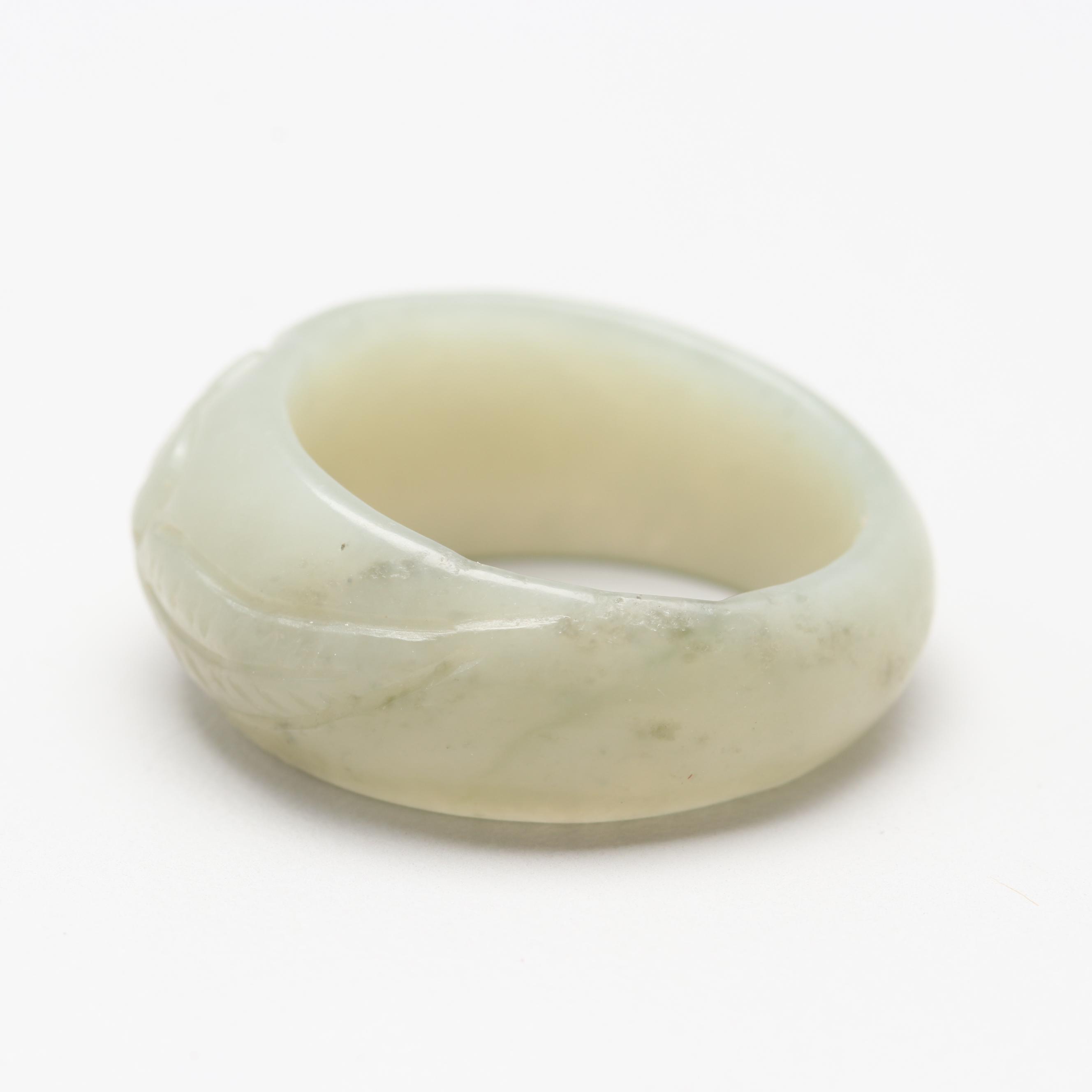 Carved Nephrite Ring