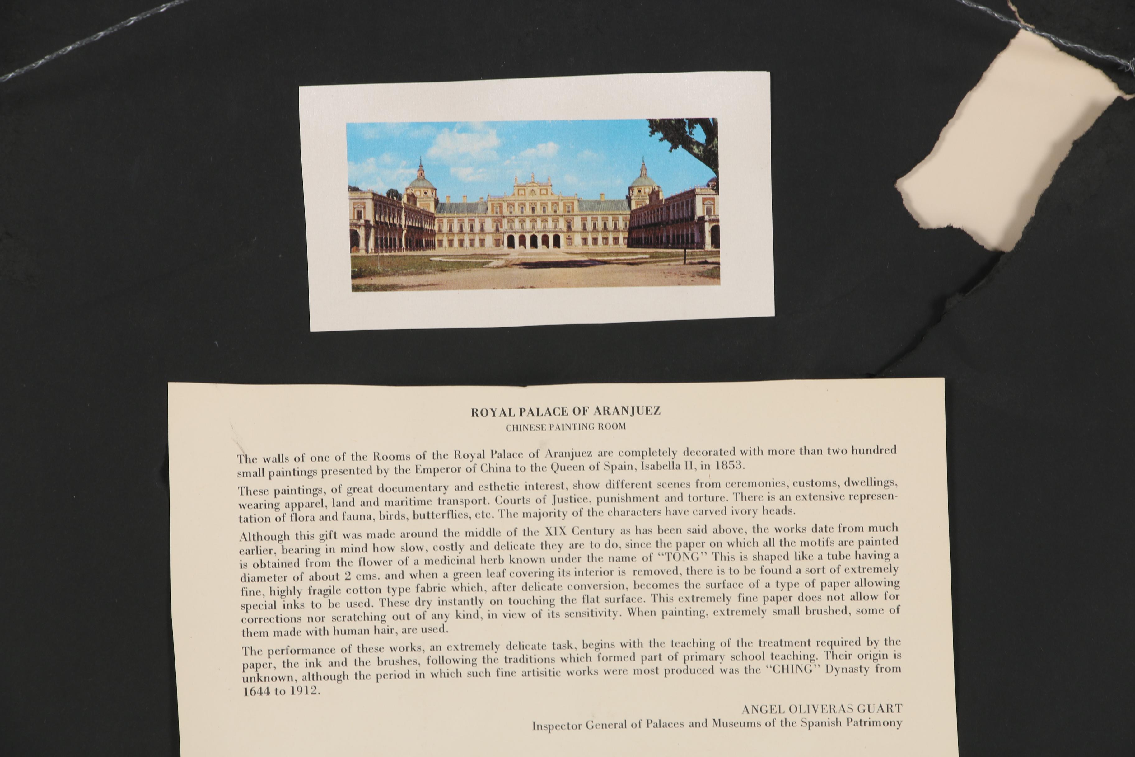 Offset Lithograph "Arte Chino Lámina VIII Palacio Real de Aranjuez - España"