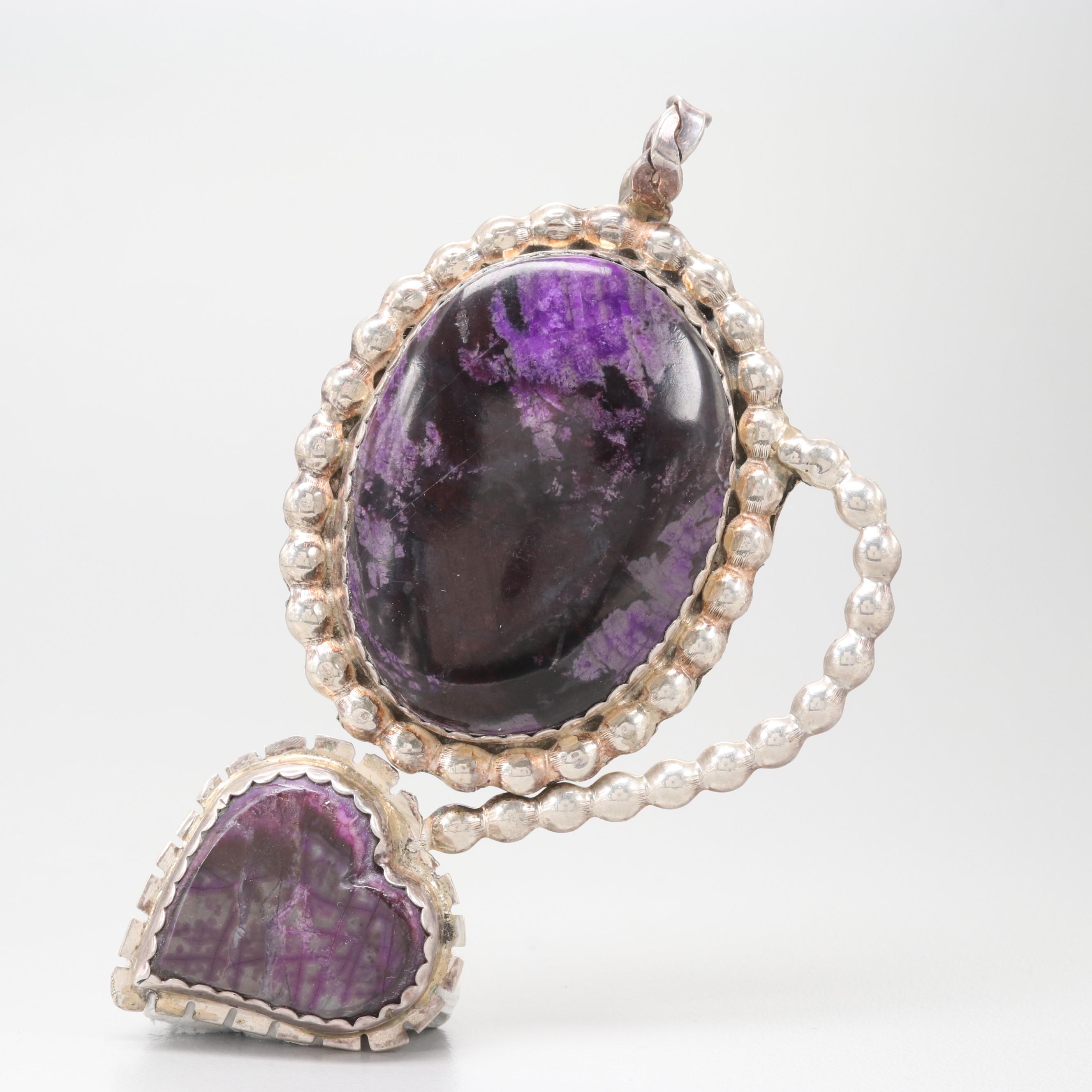 Bill Kirkham Sterling Silver Sugilite Pendant