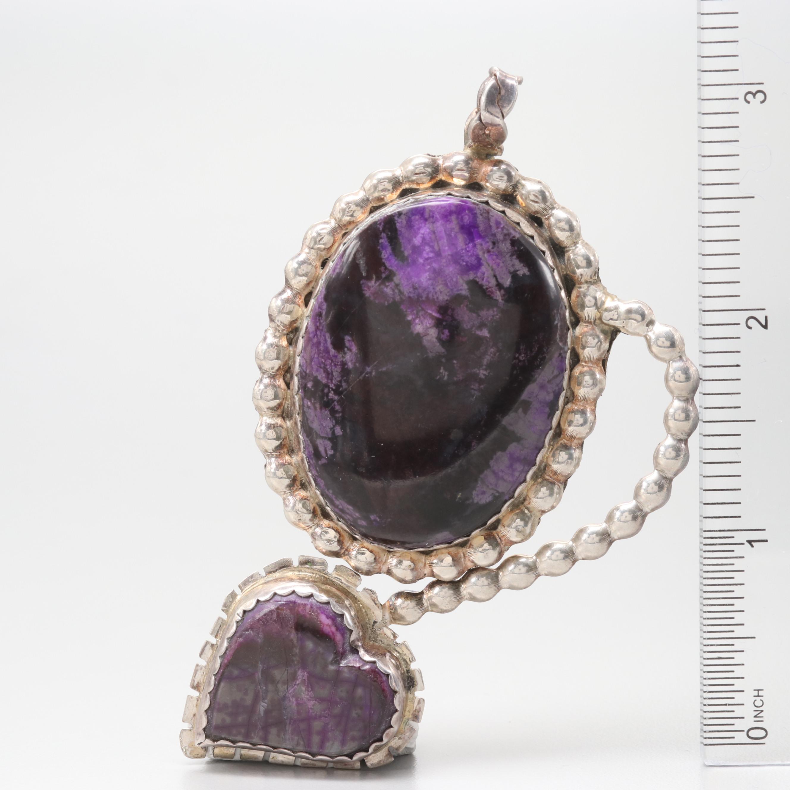 Bill Kirkham Sterling Silver Sugilite Pendant