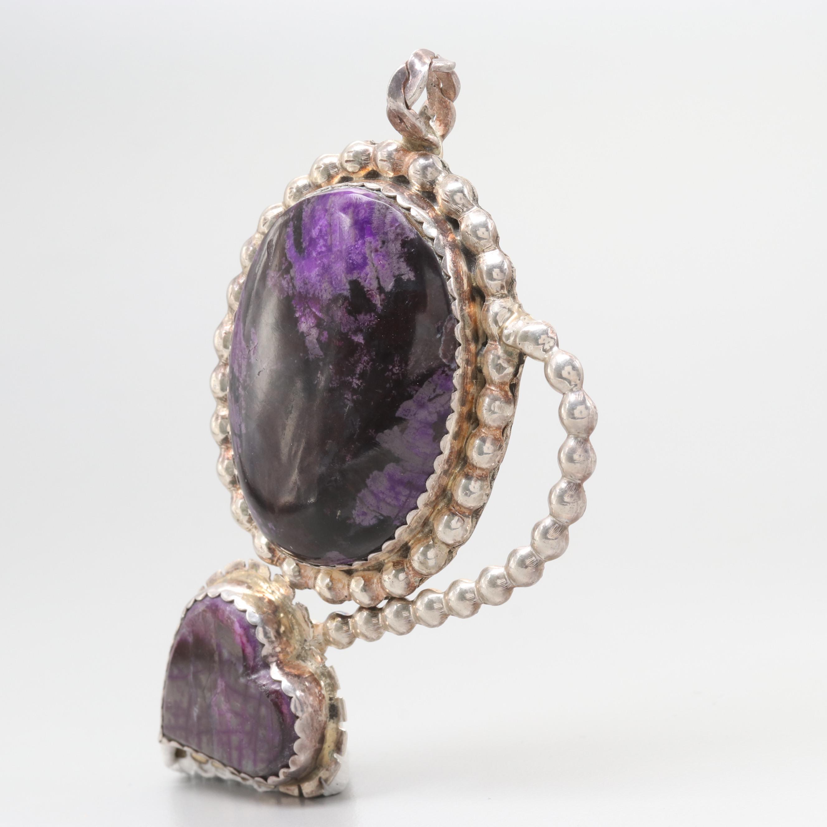Bill Kirkham Sterling Silver Sugilite Pendant